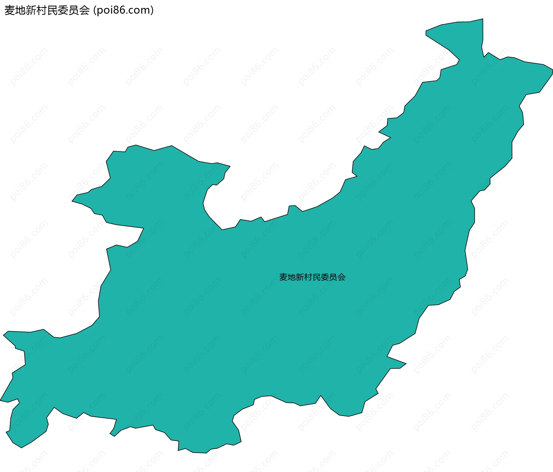 麦地新村民委员会边界地图