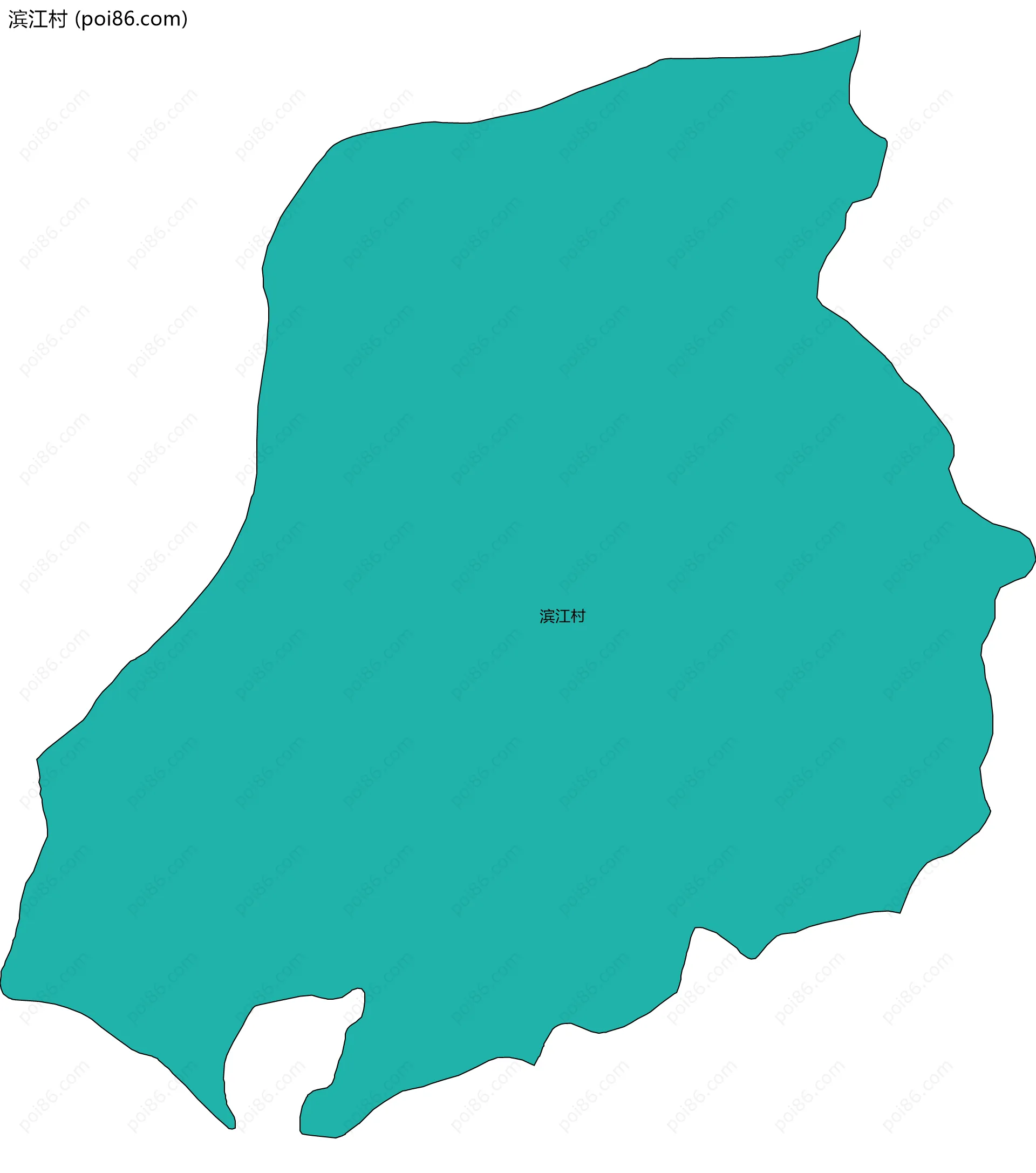 滨江村边界地图
