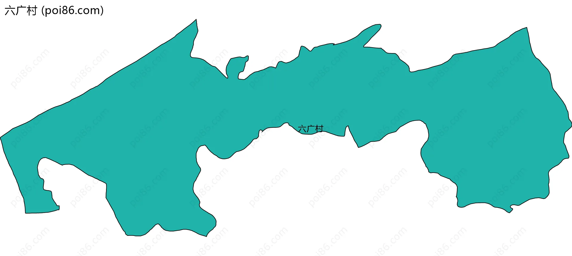 六广村边界地图