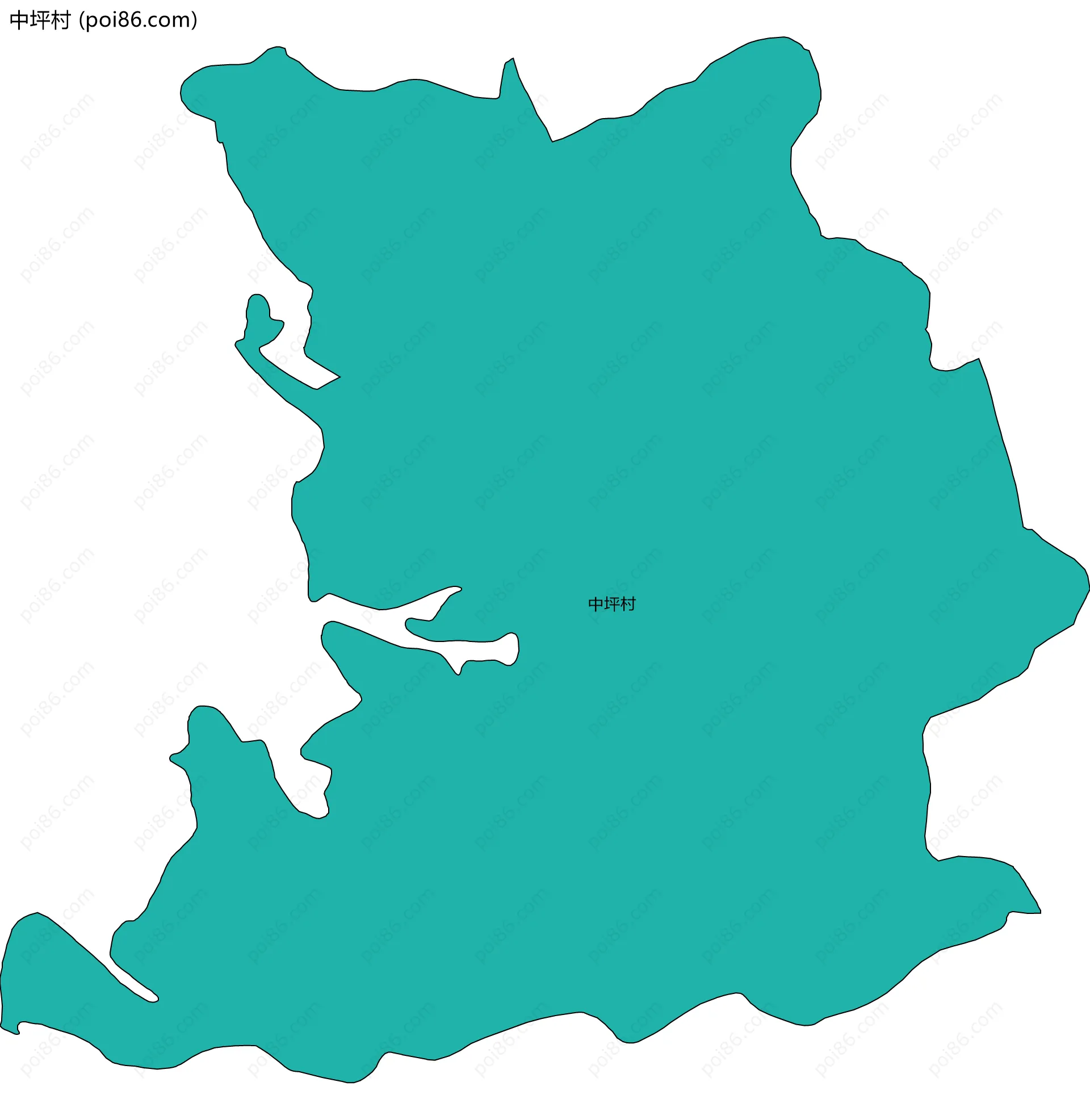 中坪村边界地图