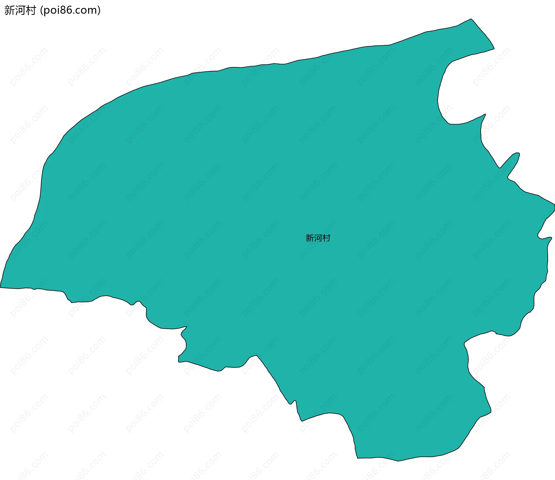 新河村边界地图