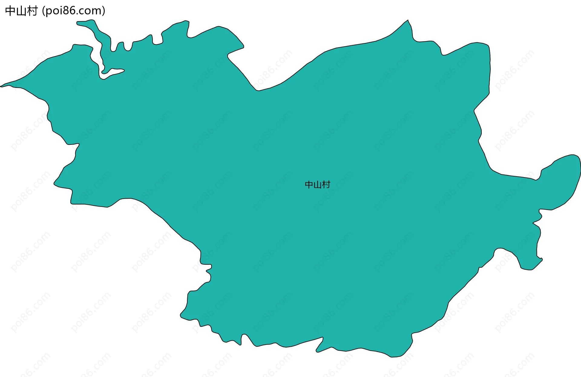 中山村边界地图