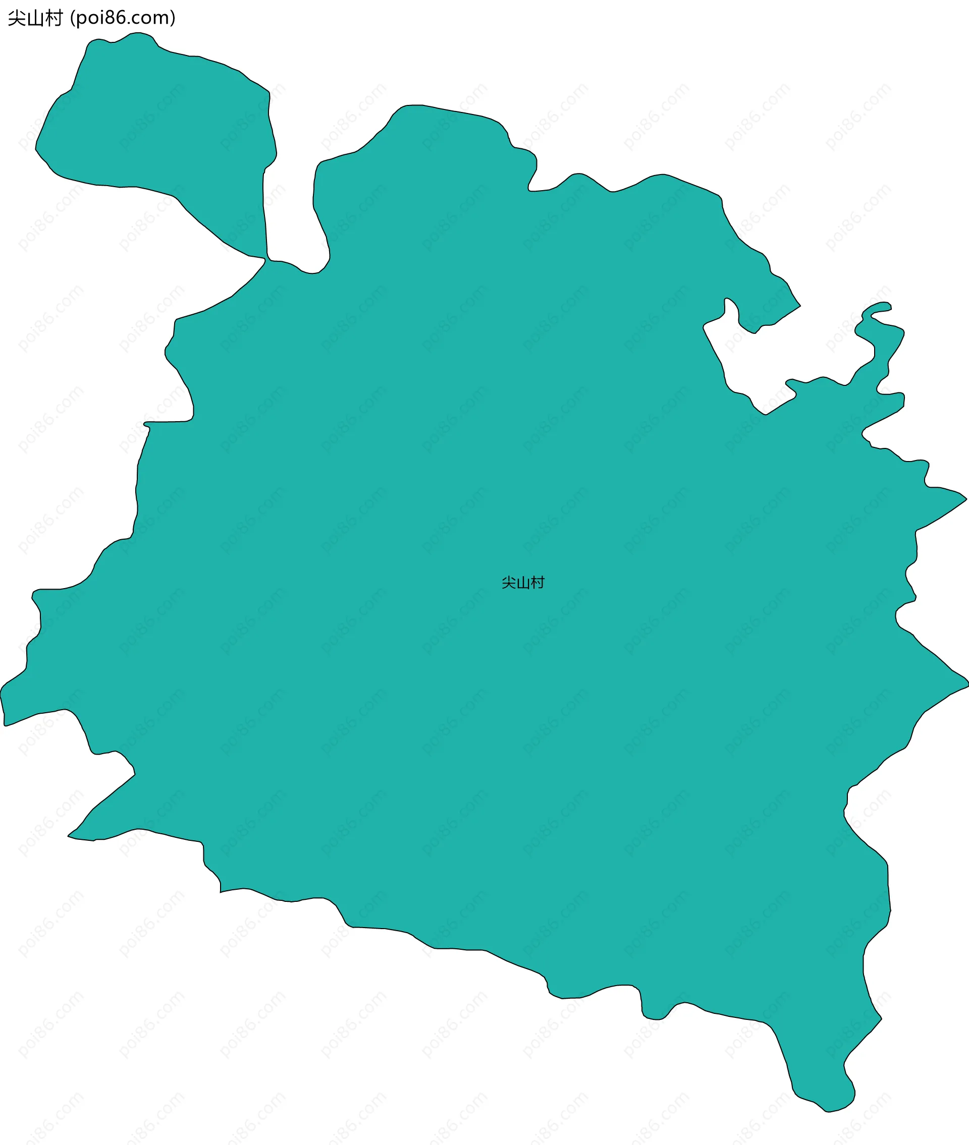 尖山村边界地图