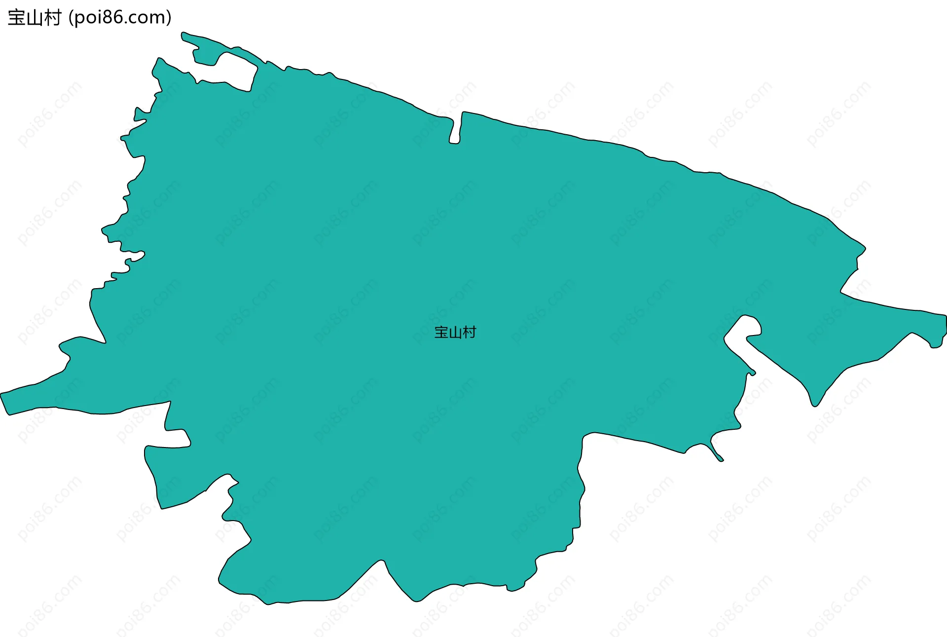 宝山村边界地图