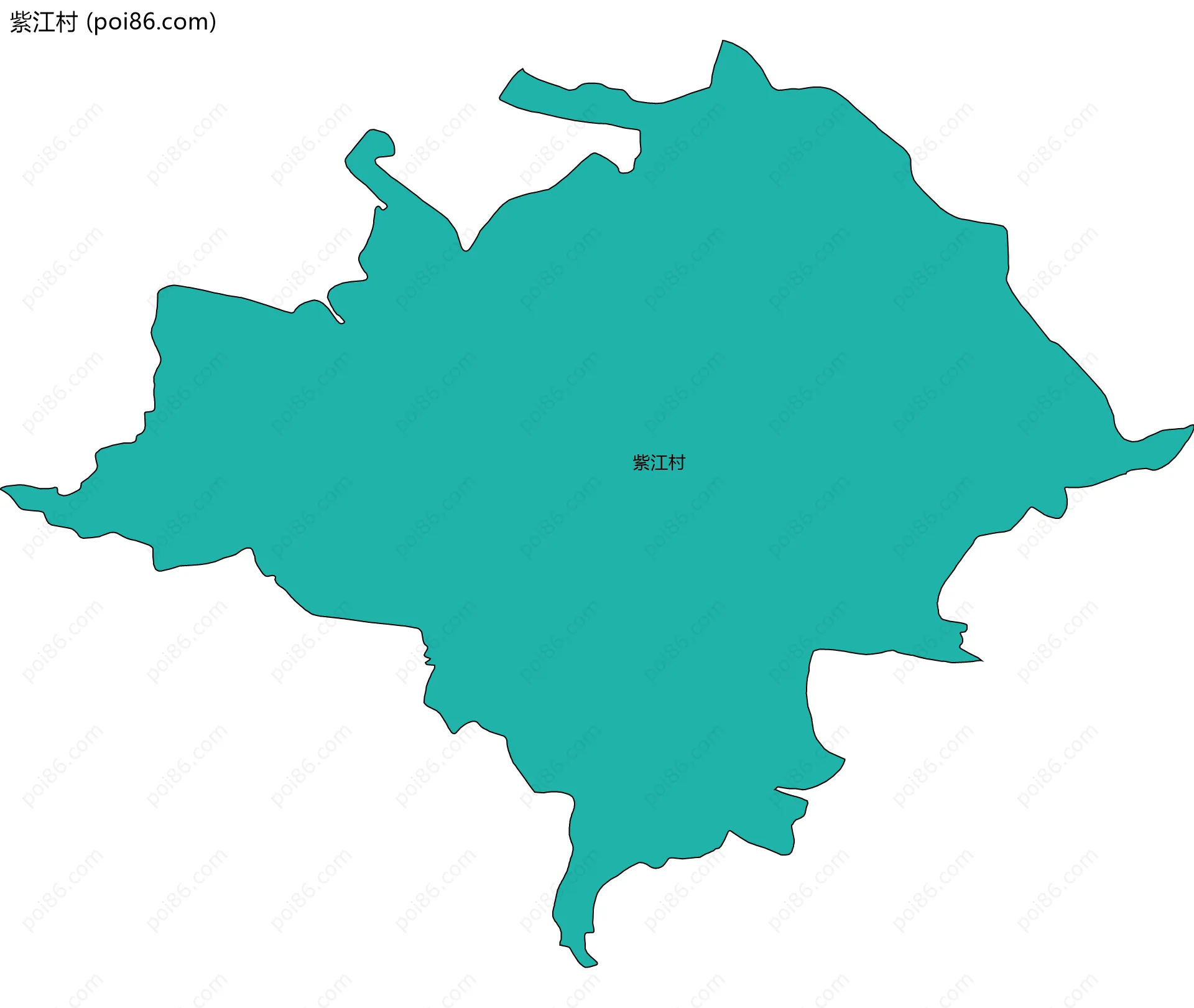 紫江村边界地图