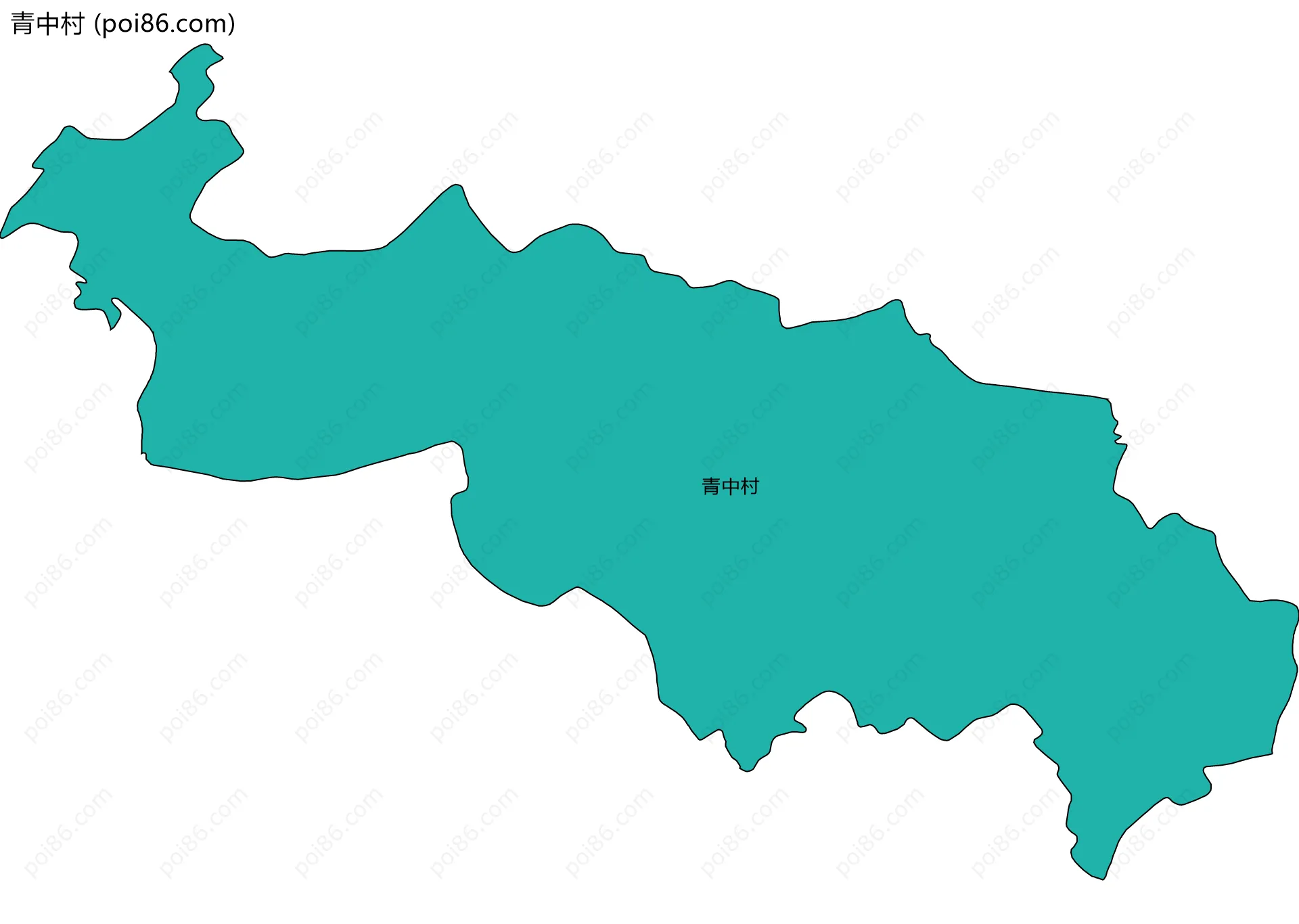青中村边界地图