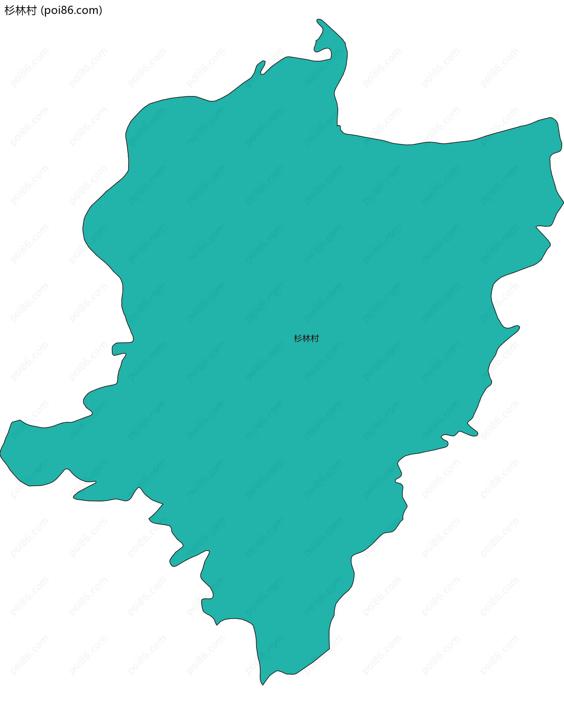 杉林村边界地图