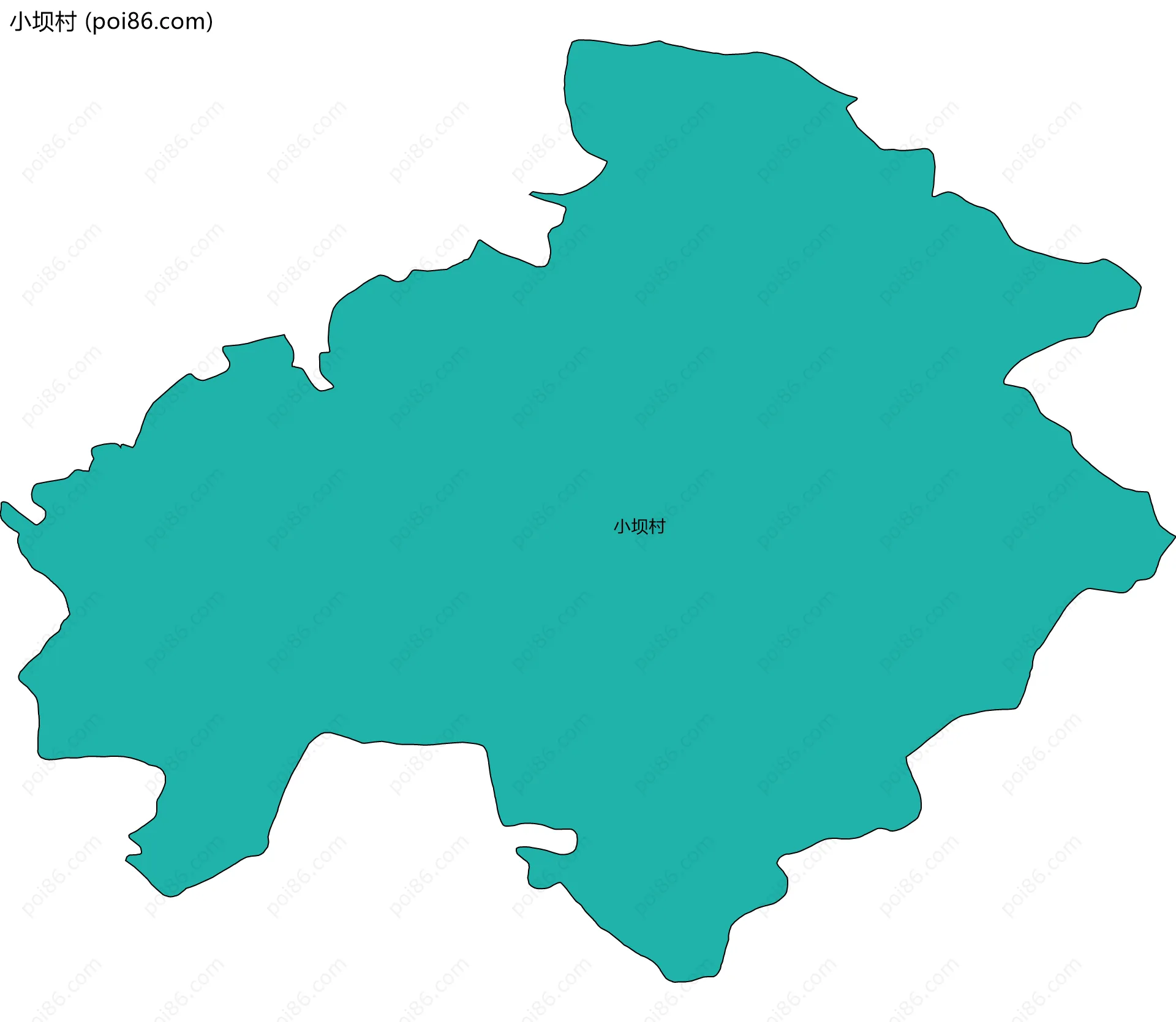 小坝村边界地图
