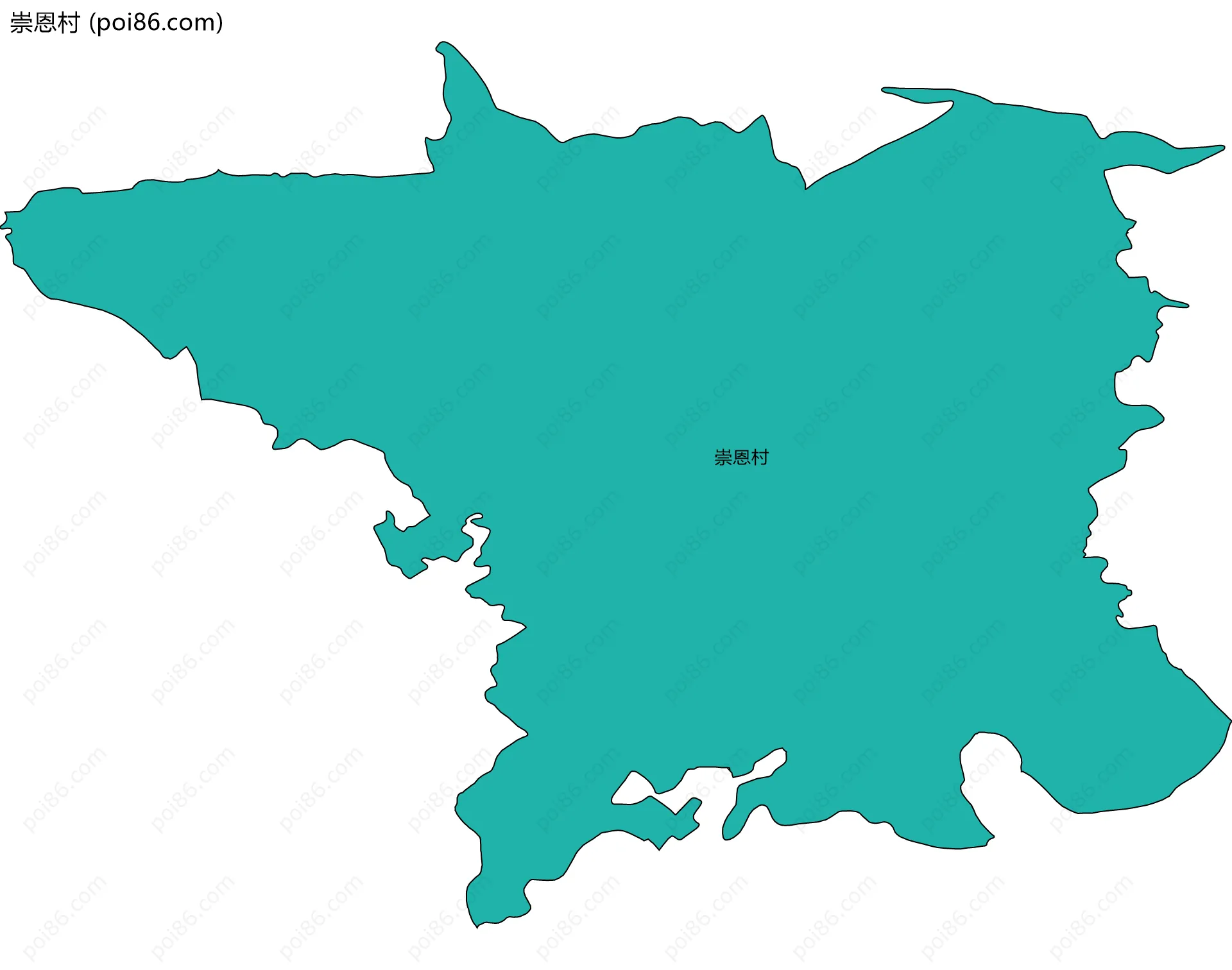 崇恩村边界地图