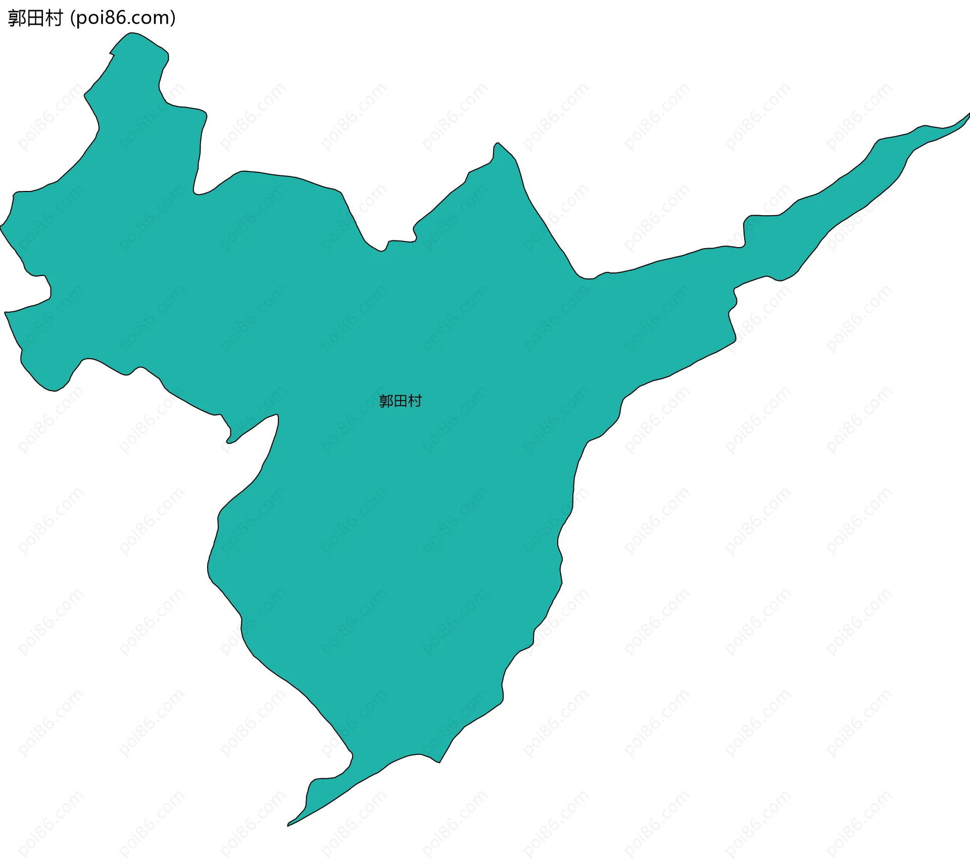 郭田村边界地图