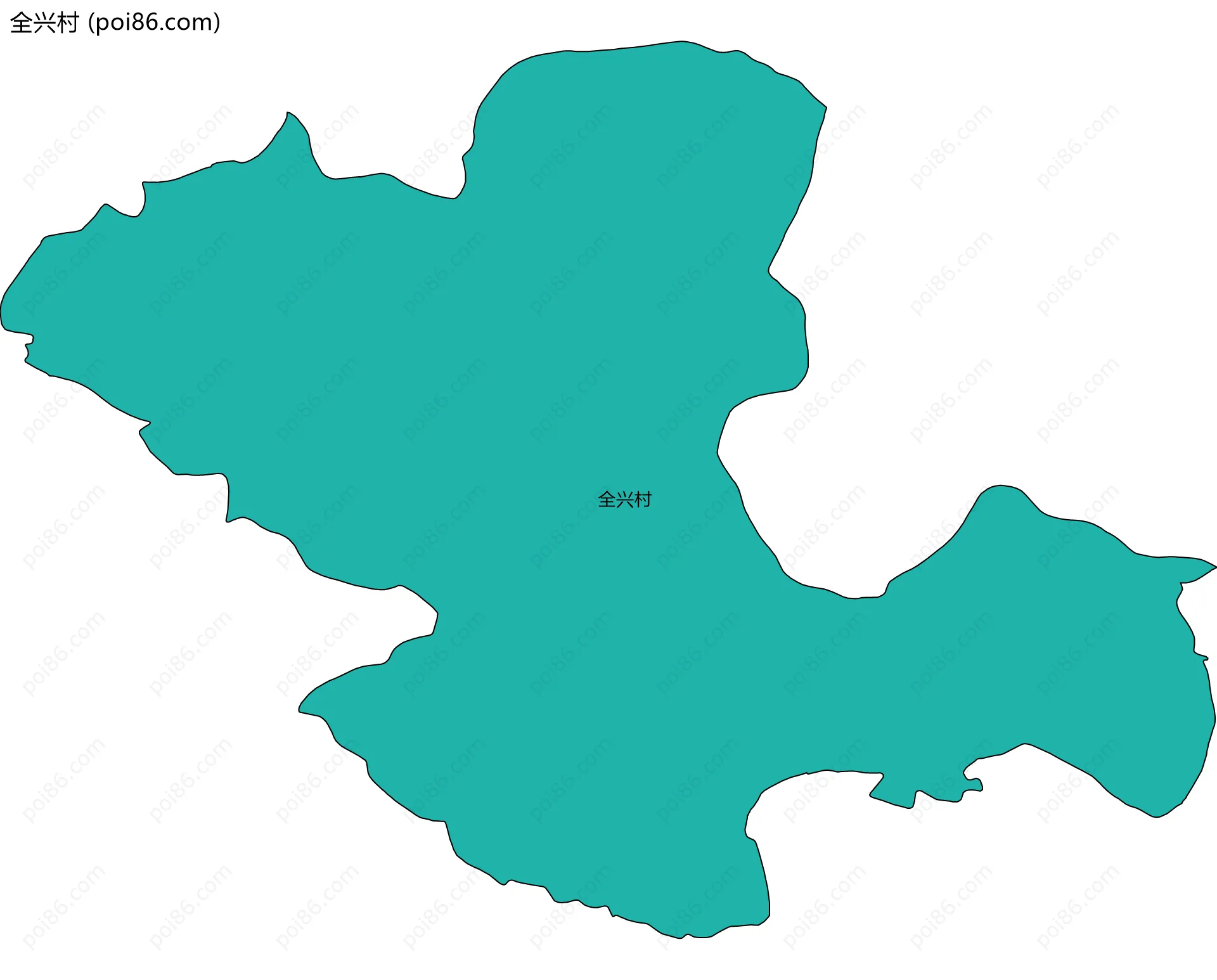 全兴村边界地图