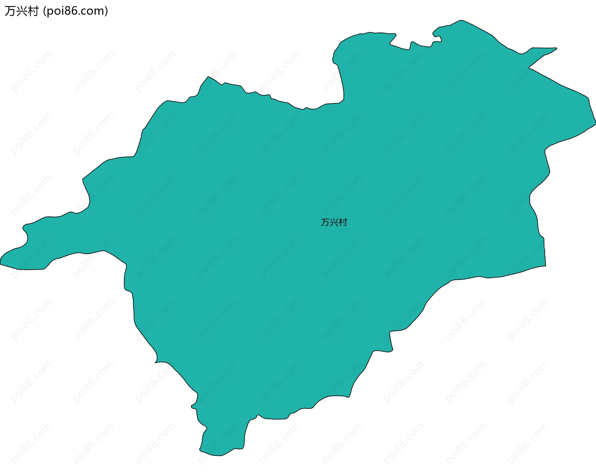 万兴村边界地图