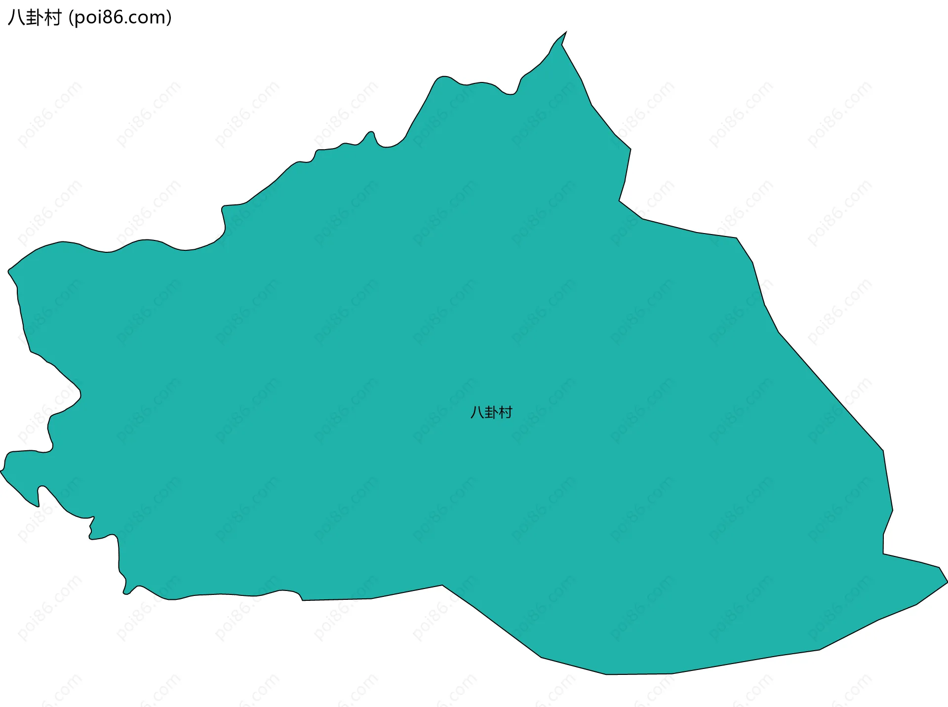 八卦村边界地图