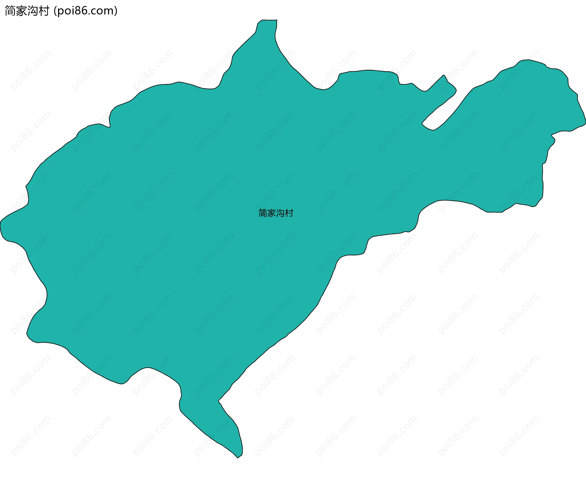 简家沟村边界地图