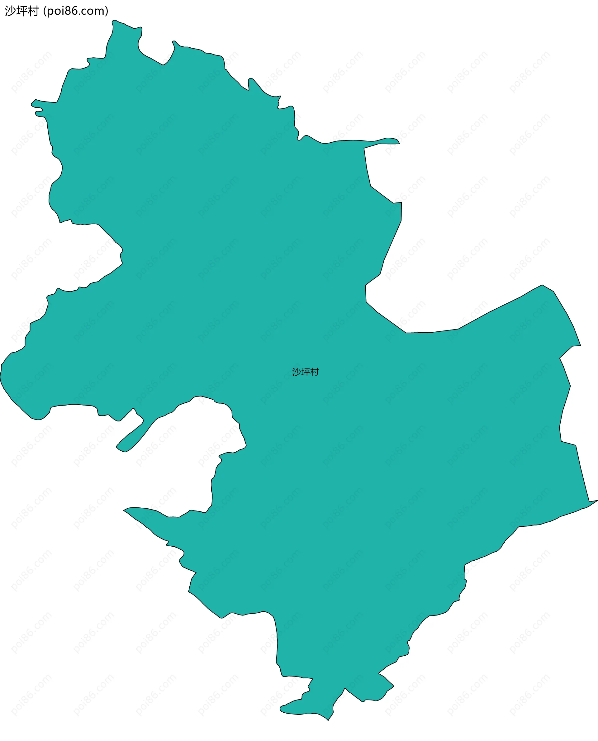 沙坪村边界地图