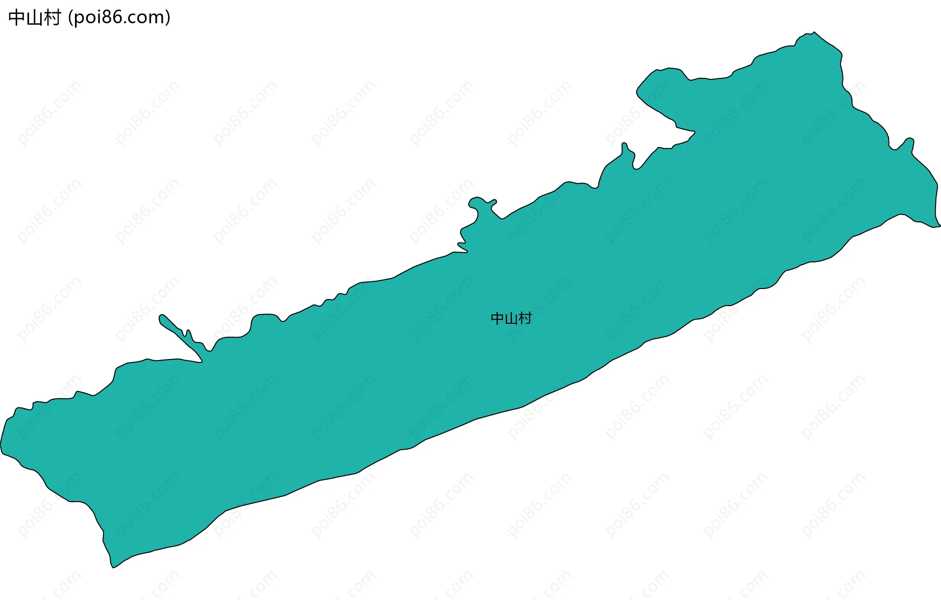 中山村边界地图