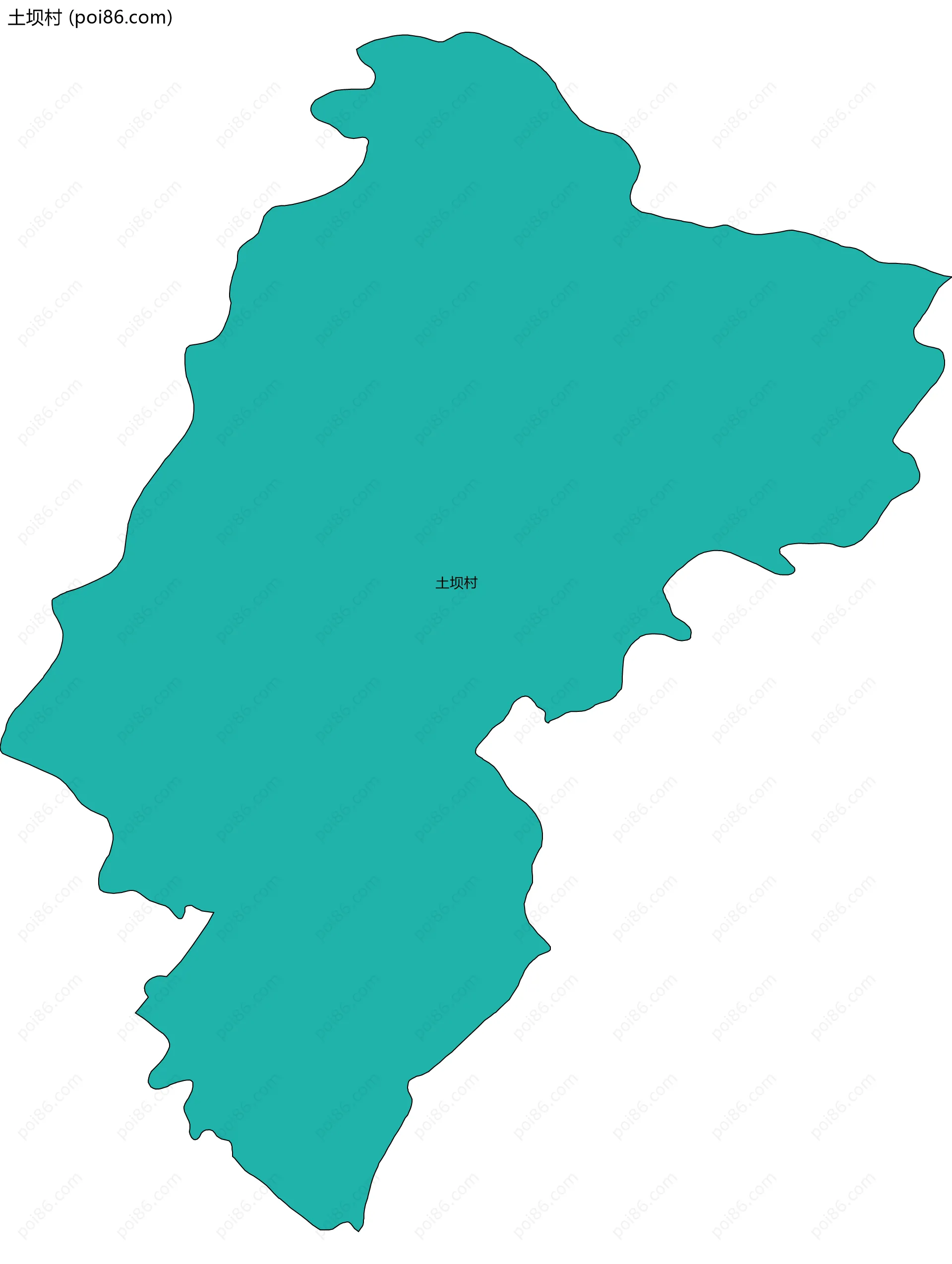 土坝村边界地图
