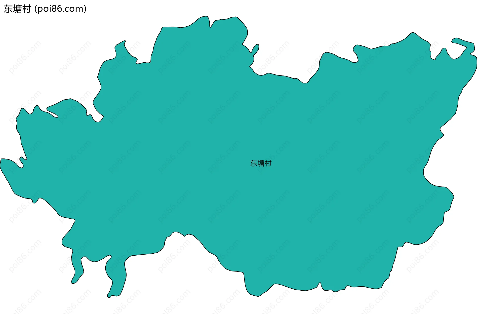 东塘村边界地图