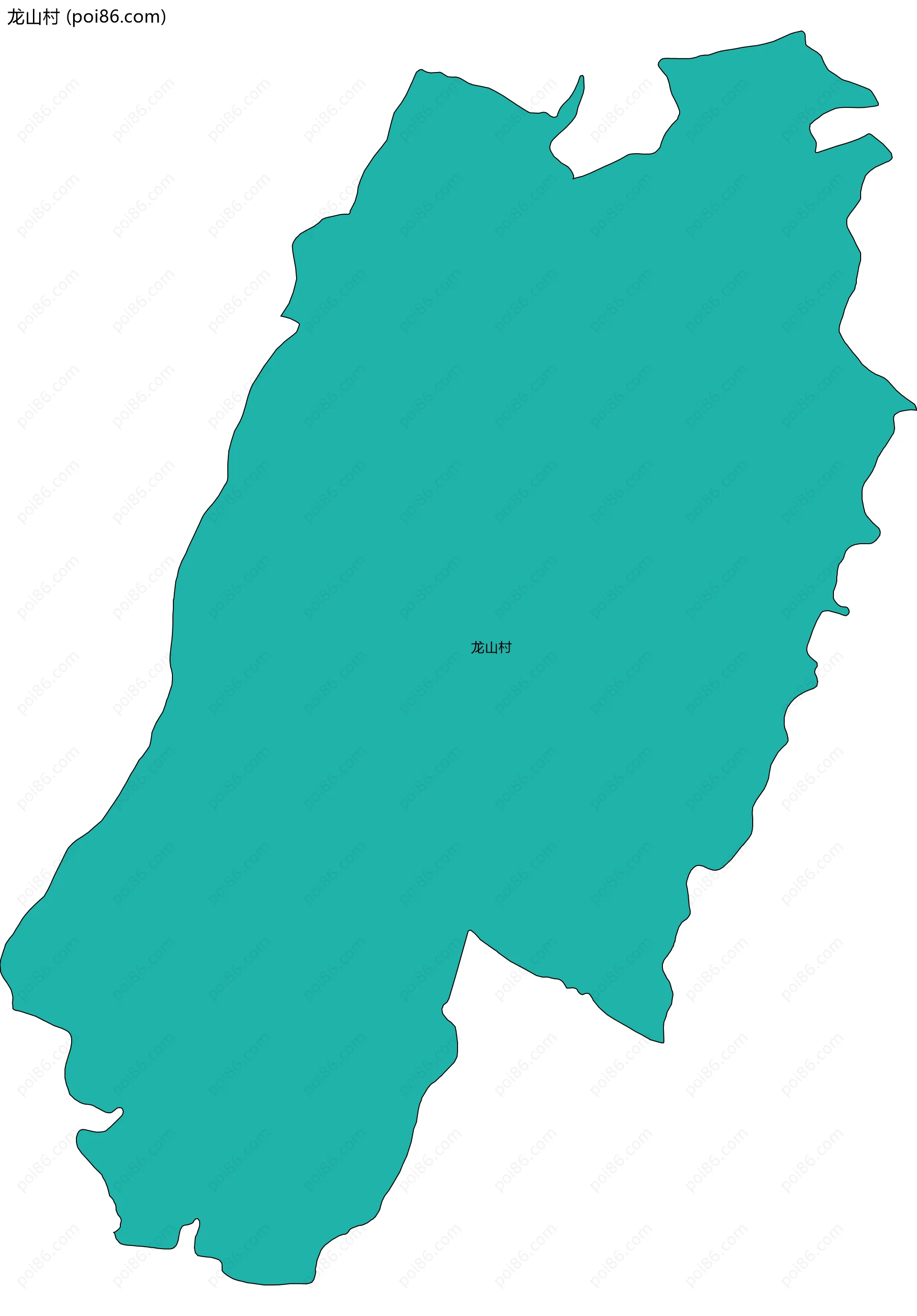 龙山村边界地图