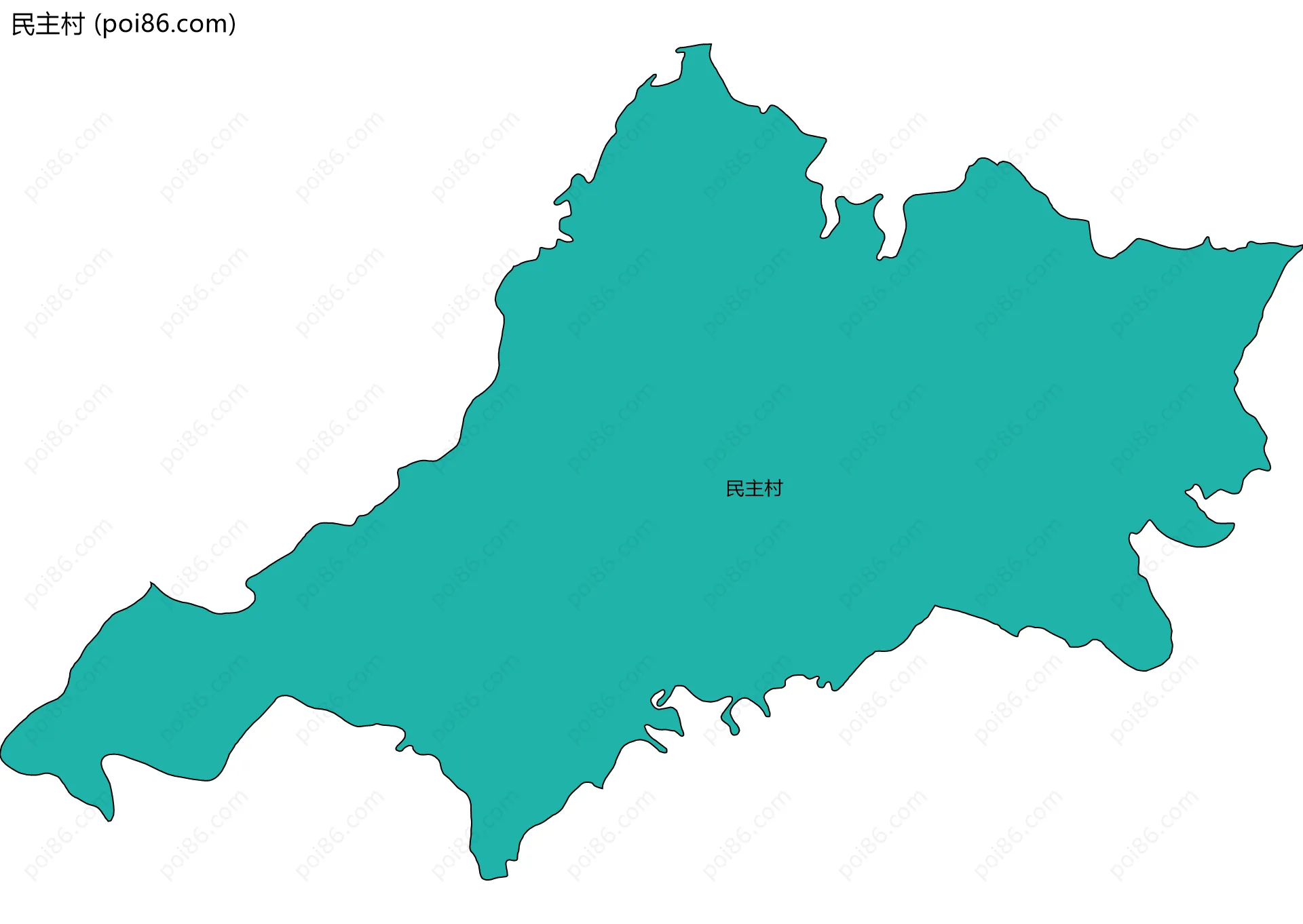 民主村边界地图