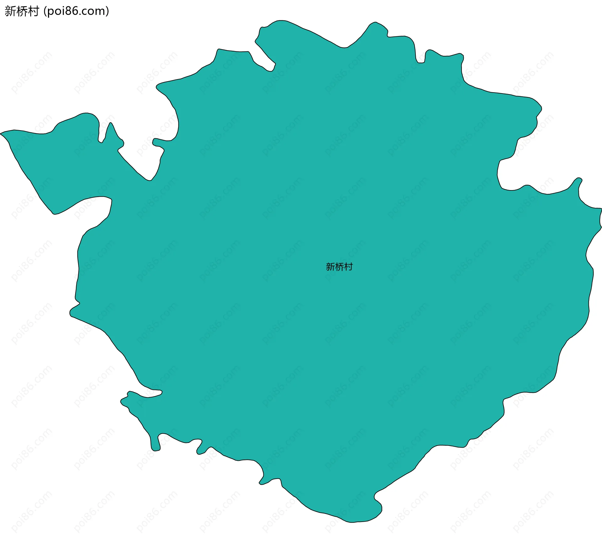 新桥村边界地图