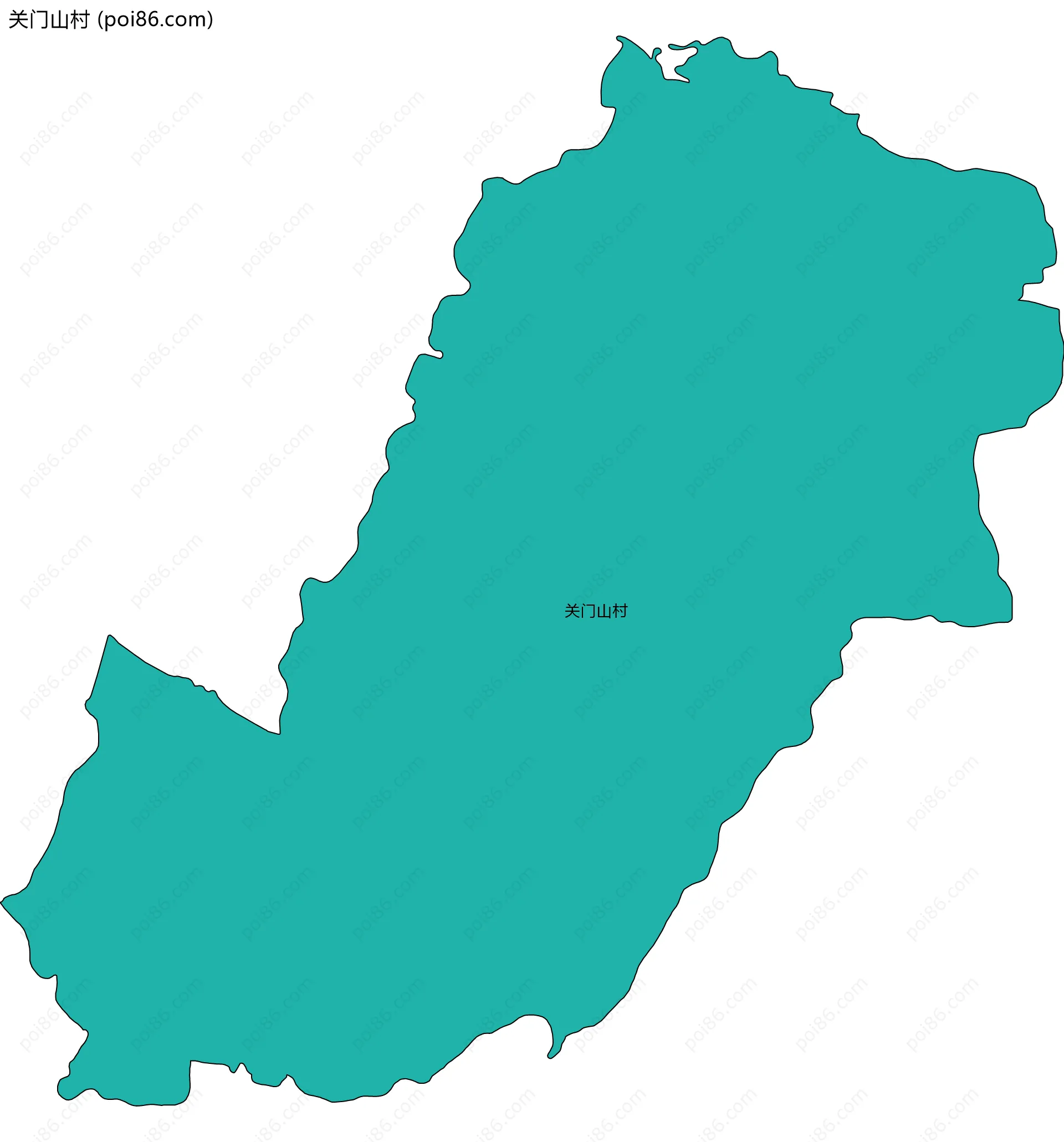 关门山村边界地图