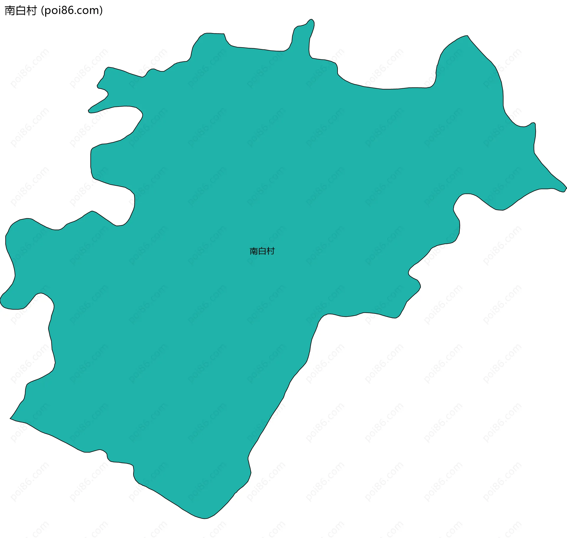南白村边界地图