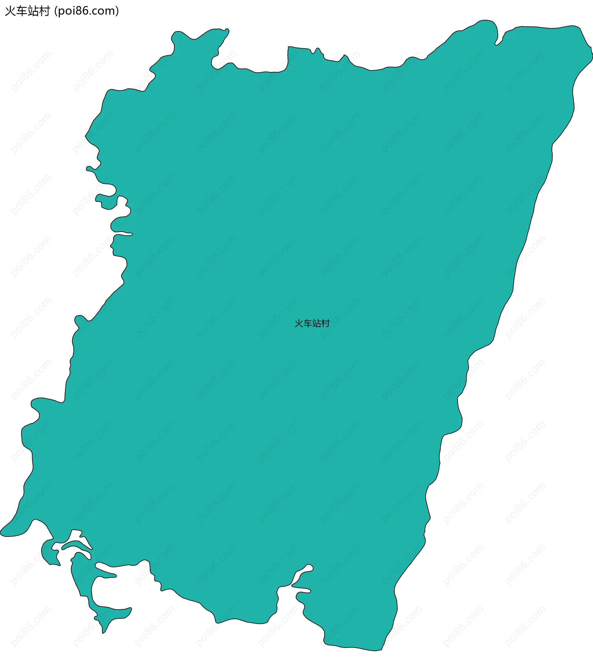 火车站村边界地图