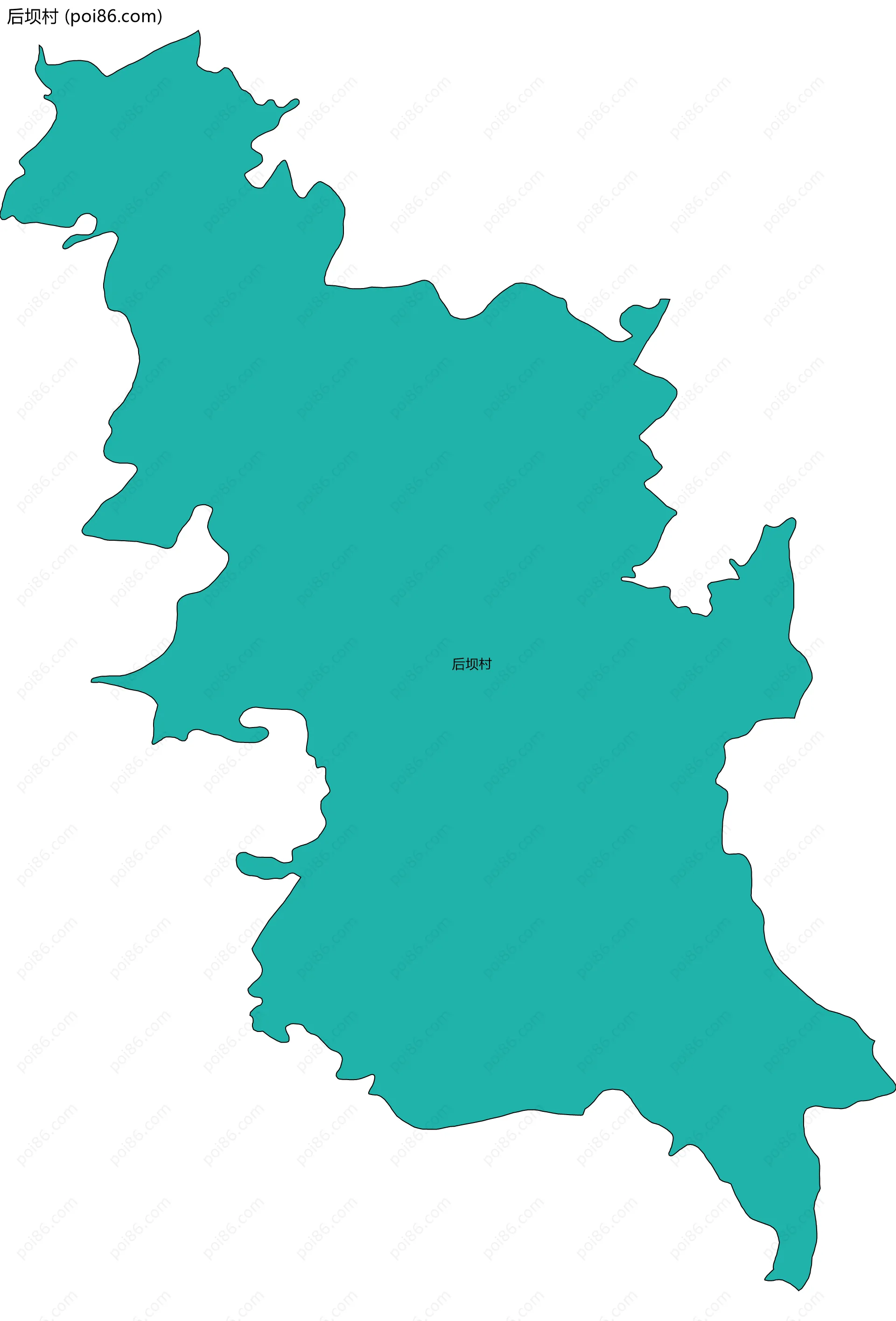 后坝村边界地图