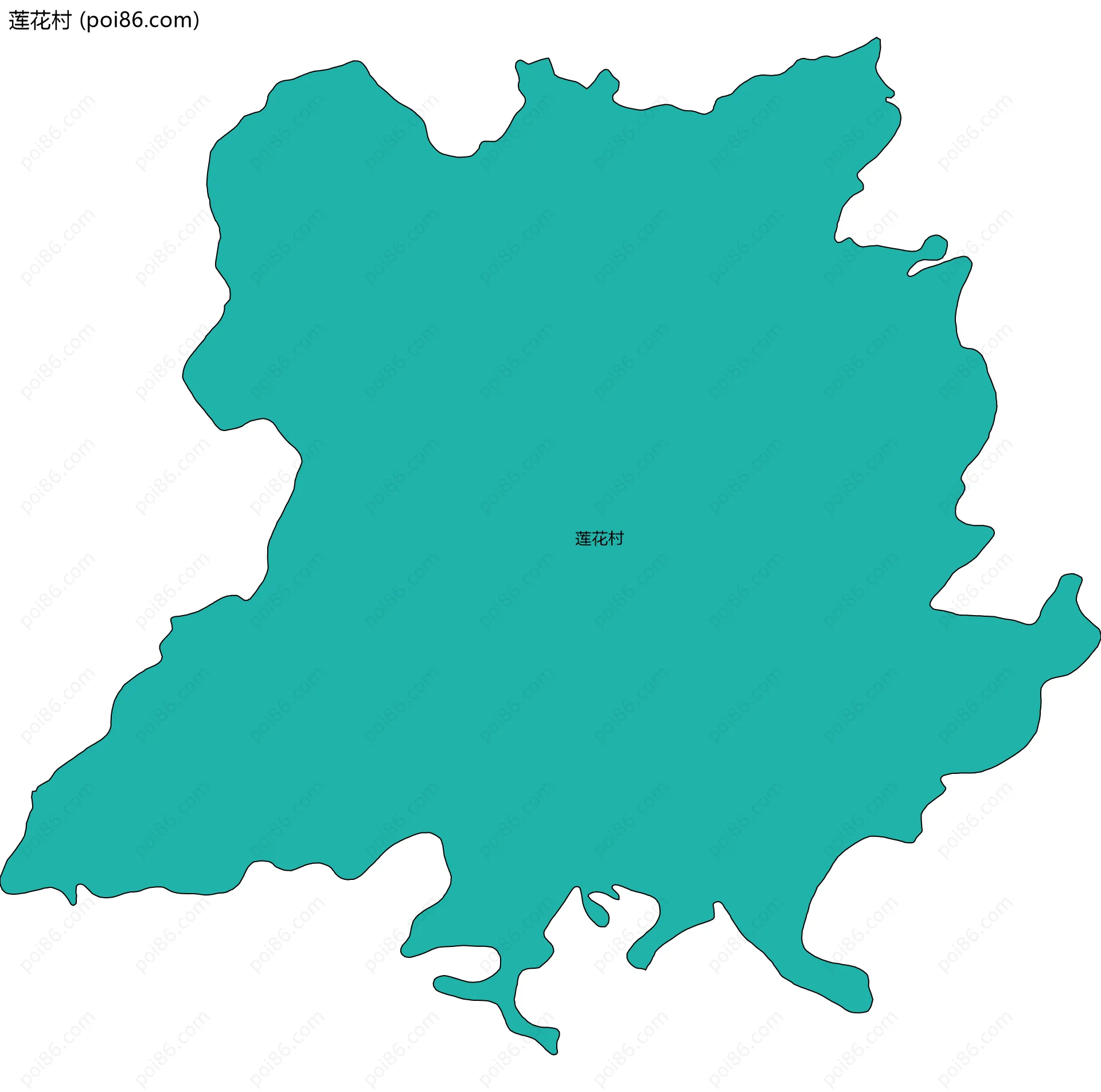 莲花村边界地图
