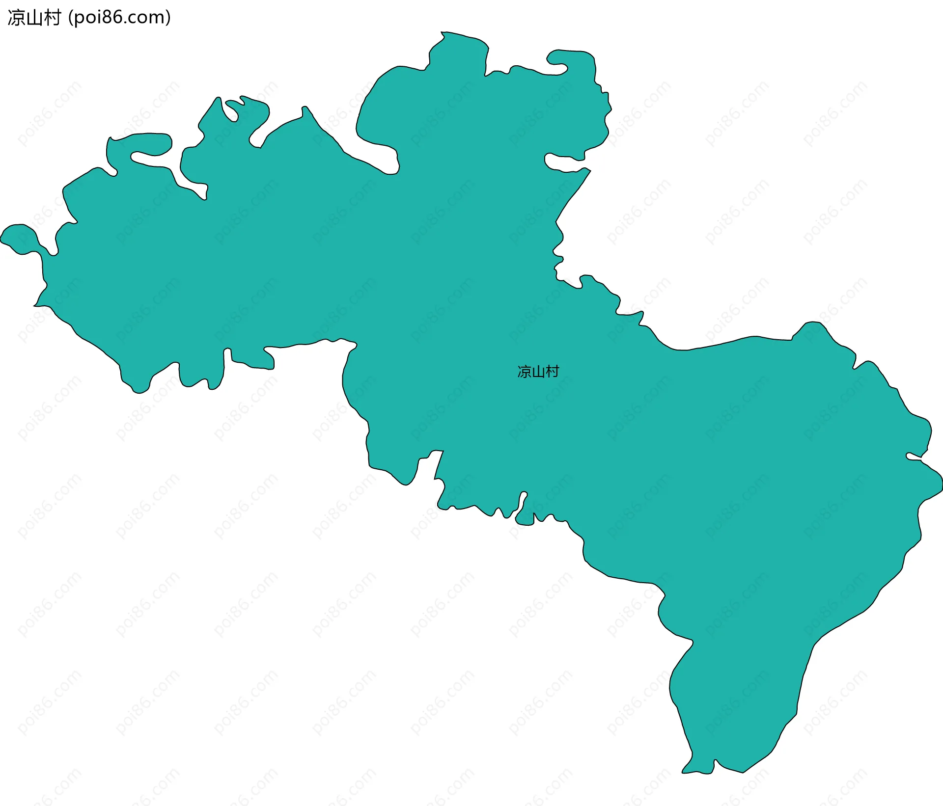 凉山村边界地图