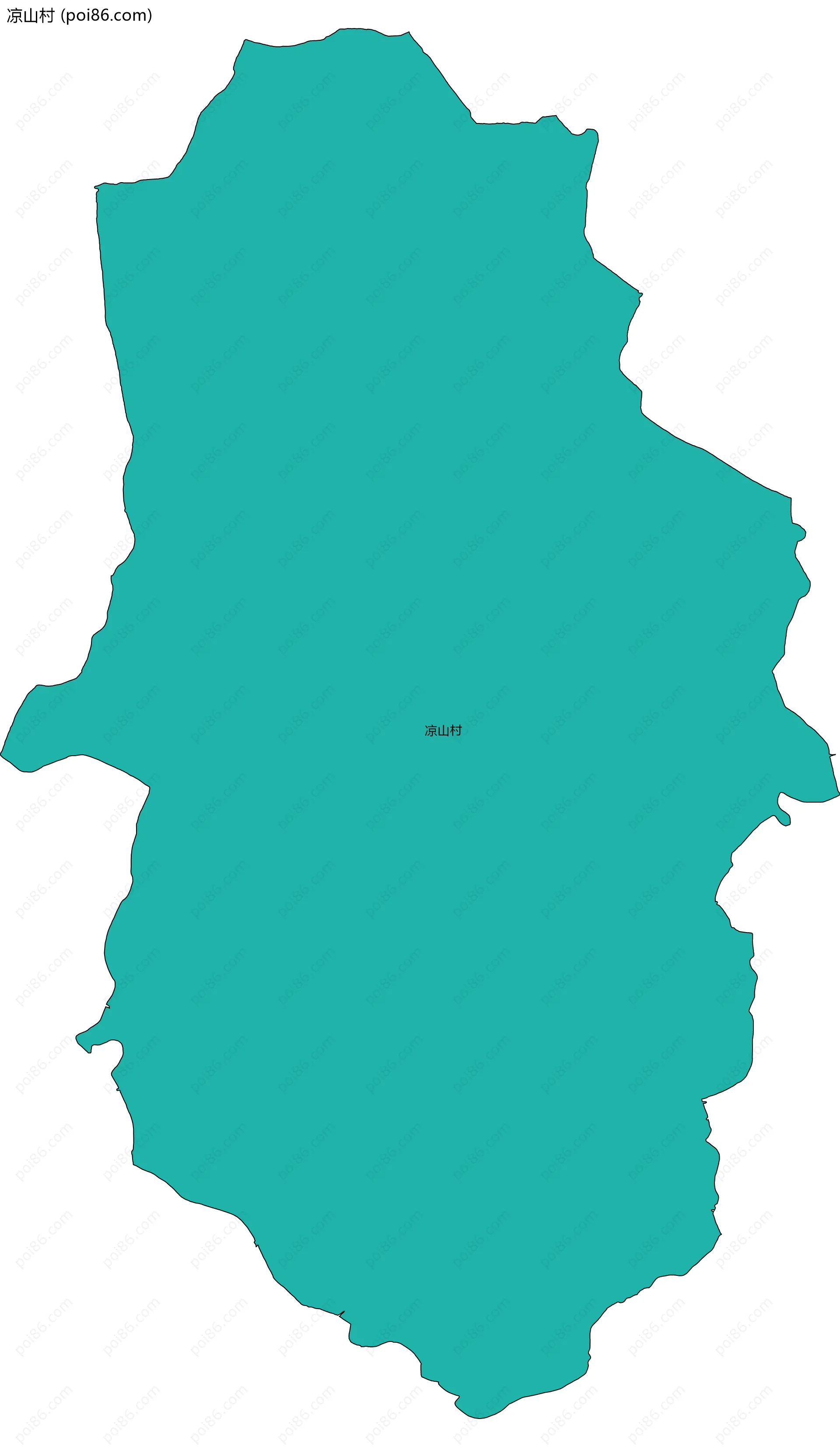 凉山村边界地图