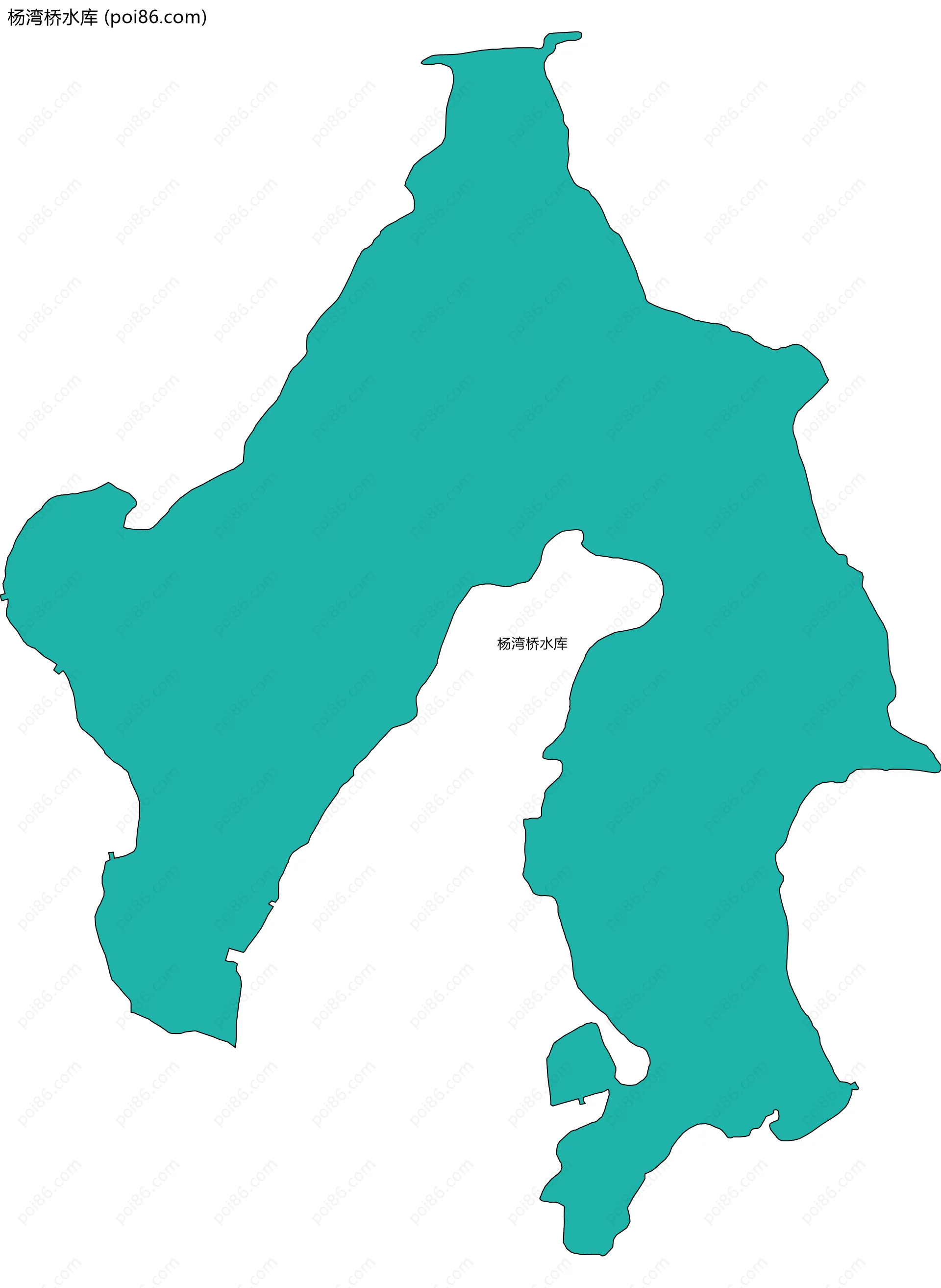杨湾桥水库边界地图