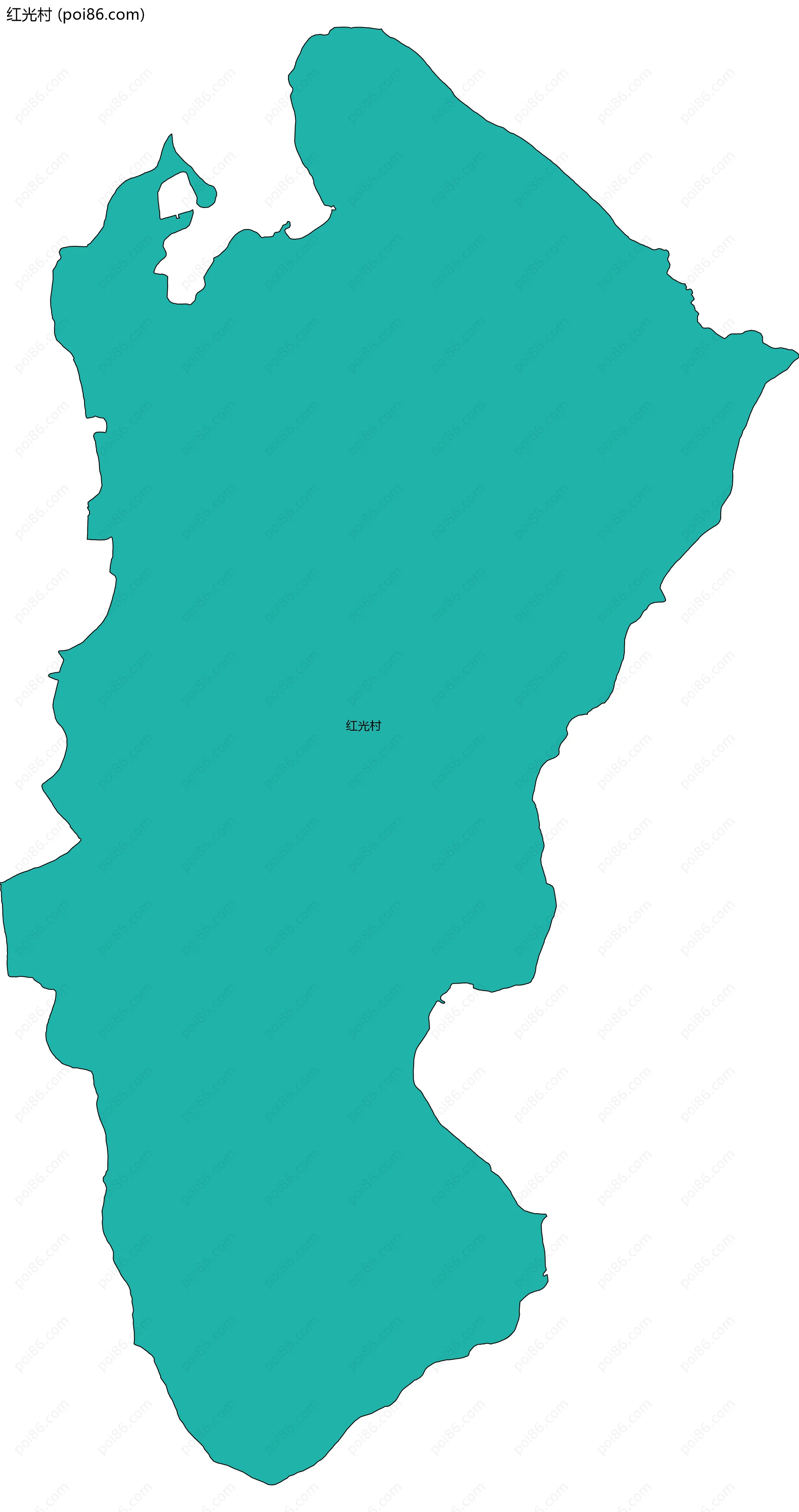 红光村边界地图