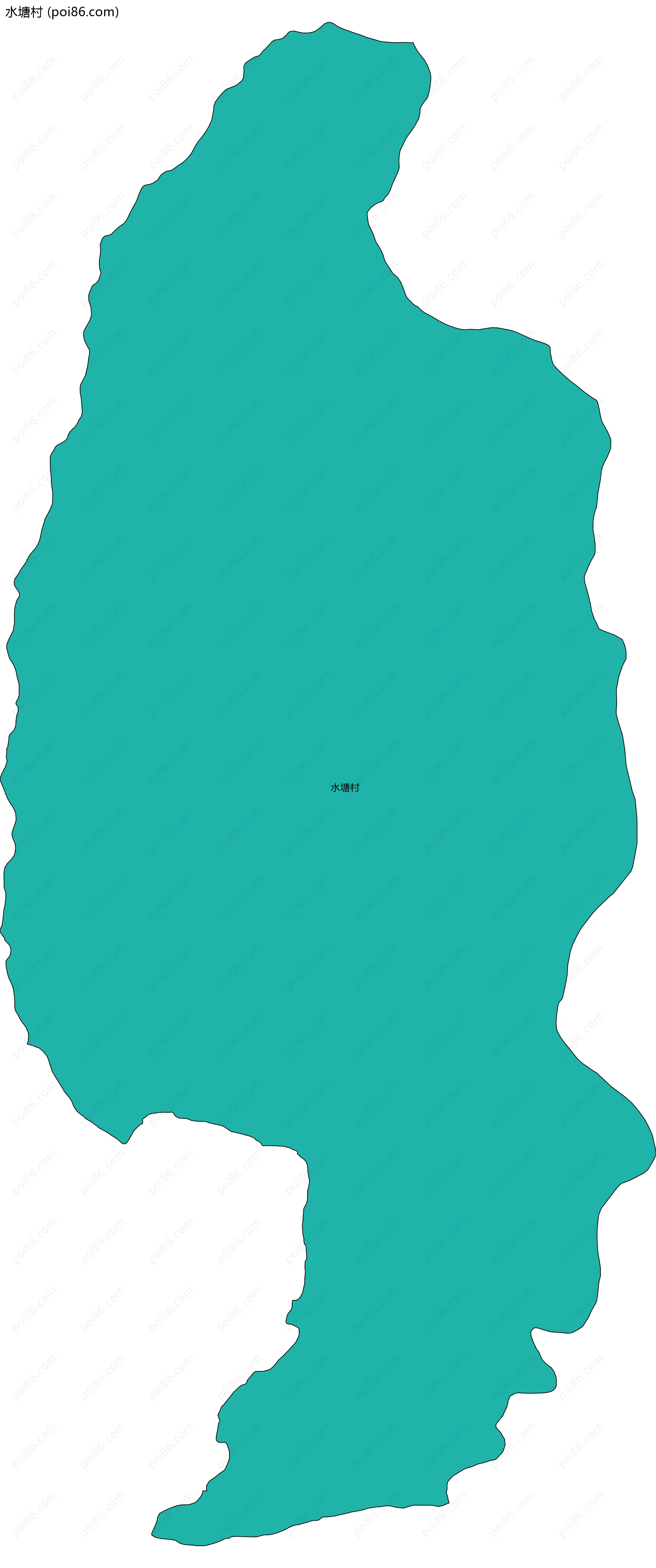 水塘村边界地图