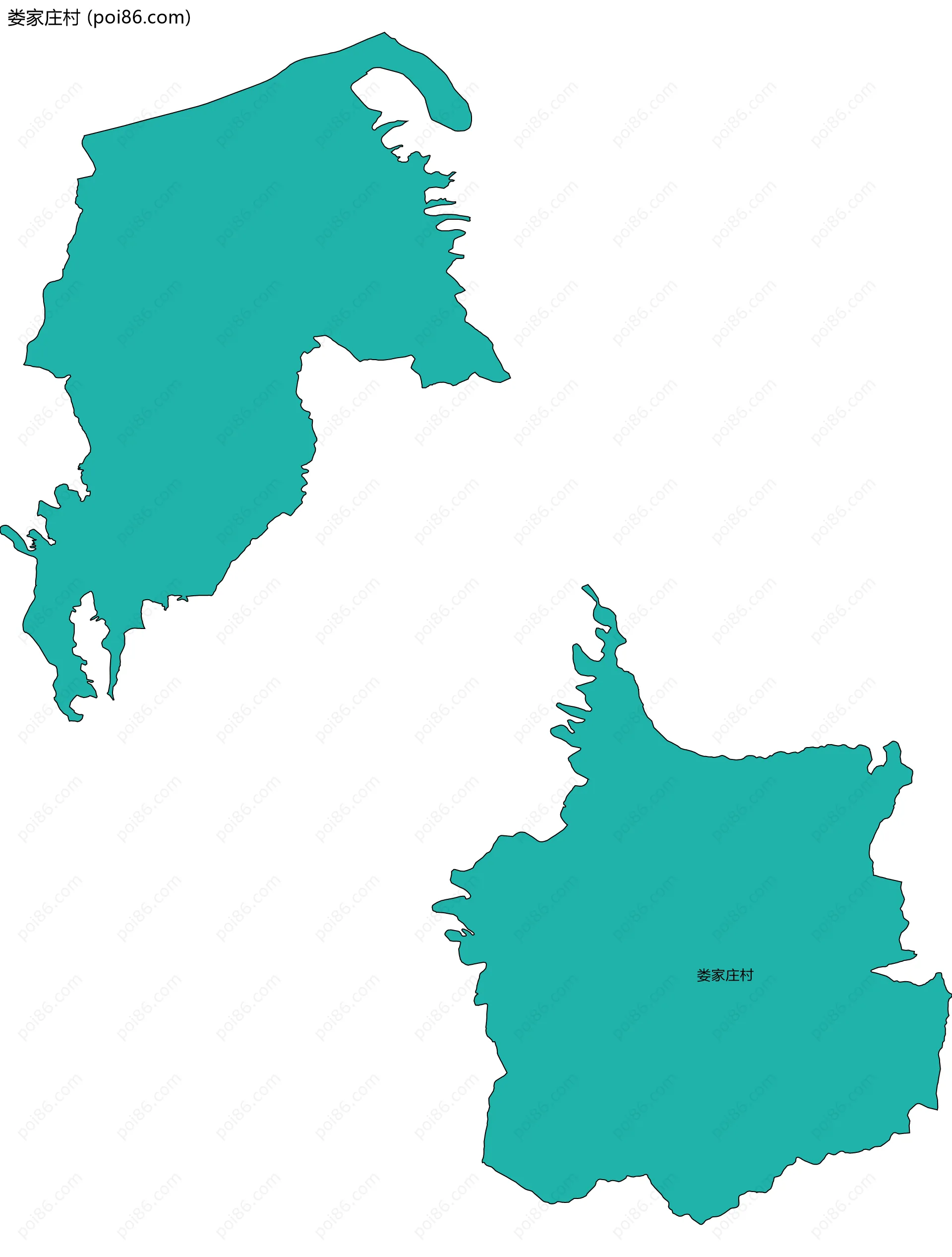 娄家庄村边界地图