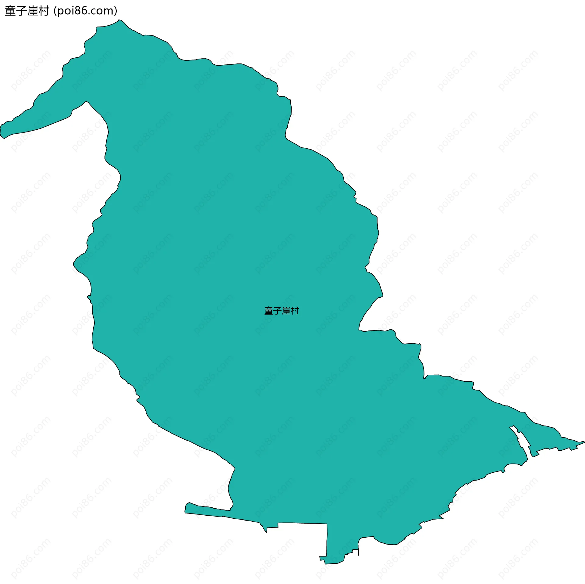 童子崖村边界地图