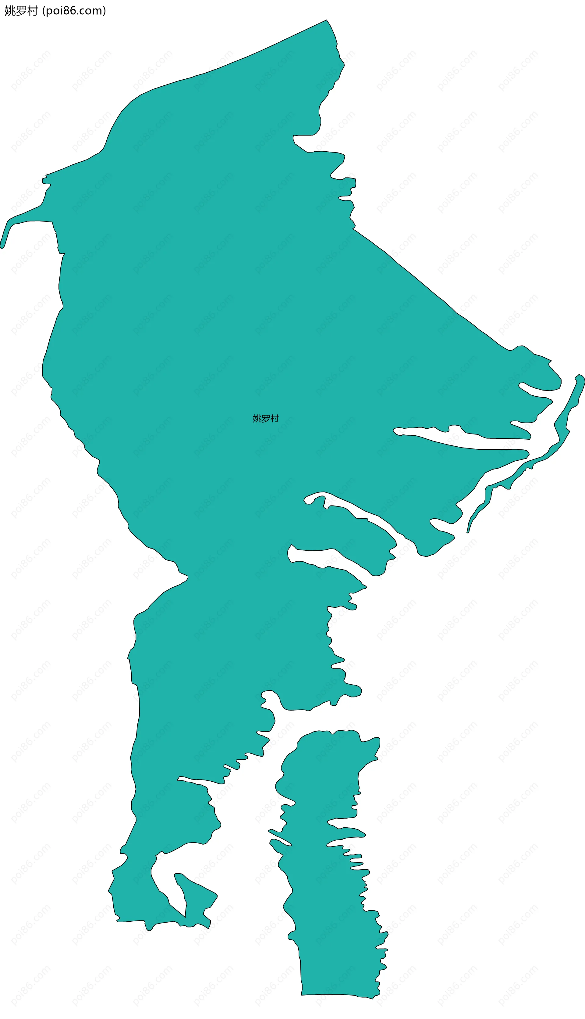 姚罗村边界地图