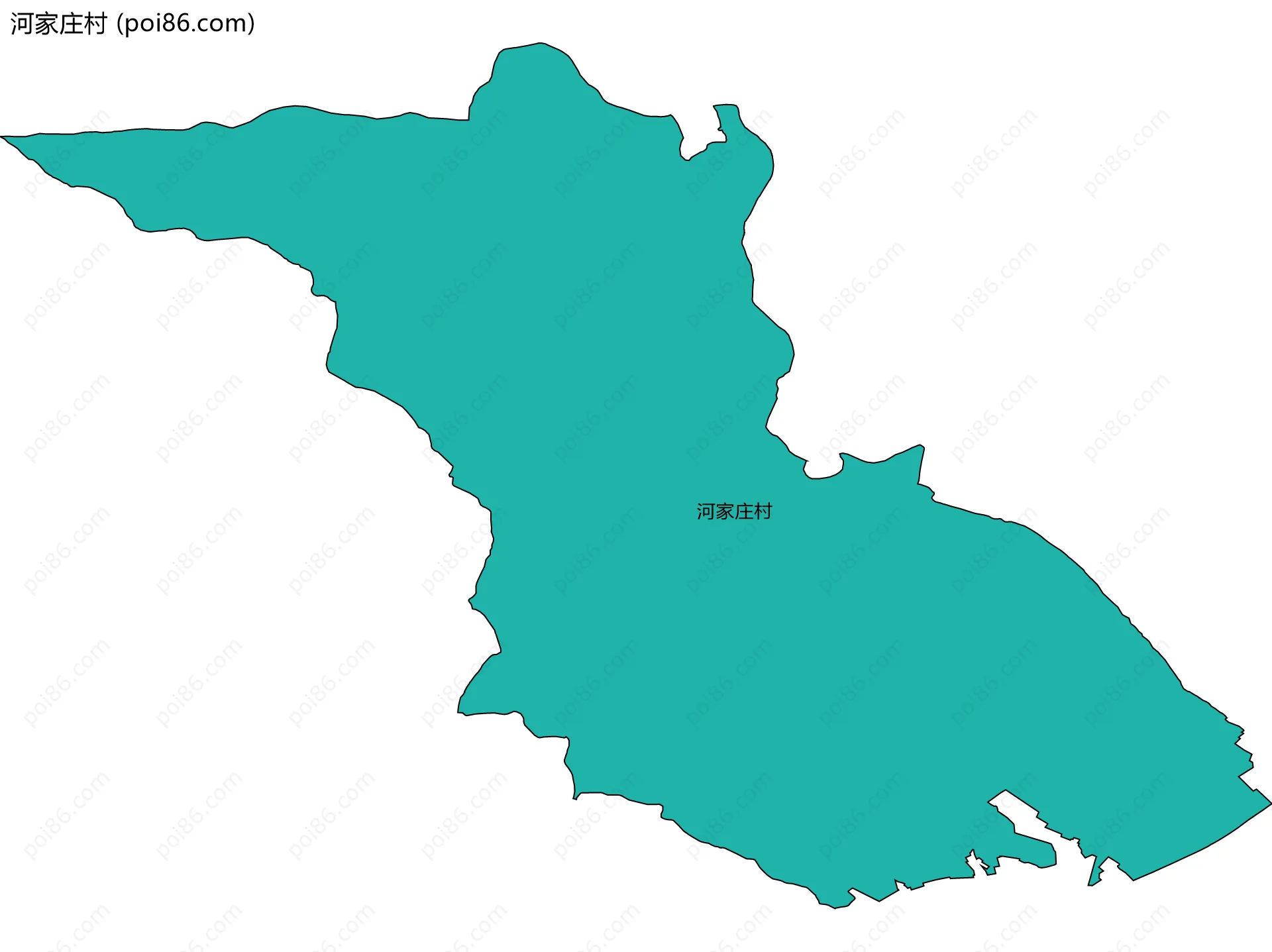 河家庄村边界地图
