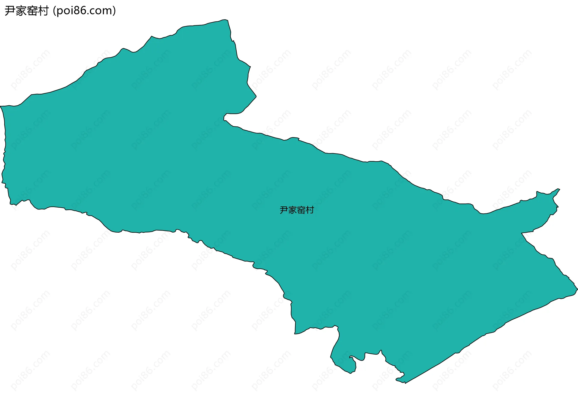 尹家窑村边界地图