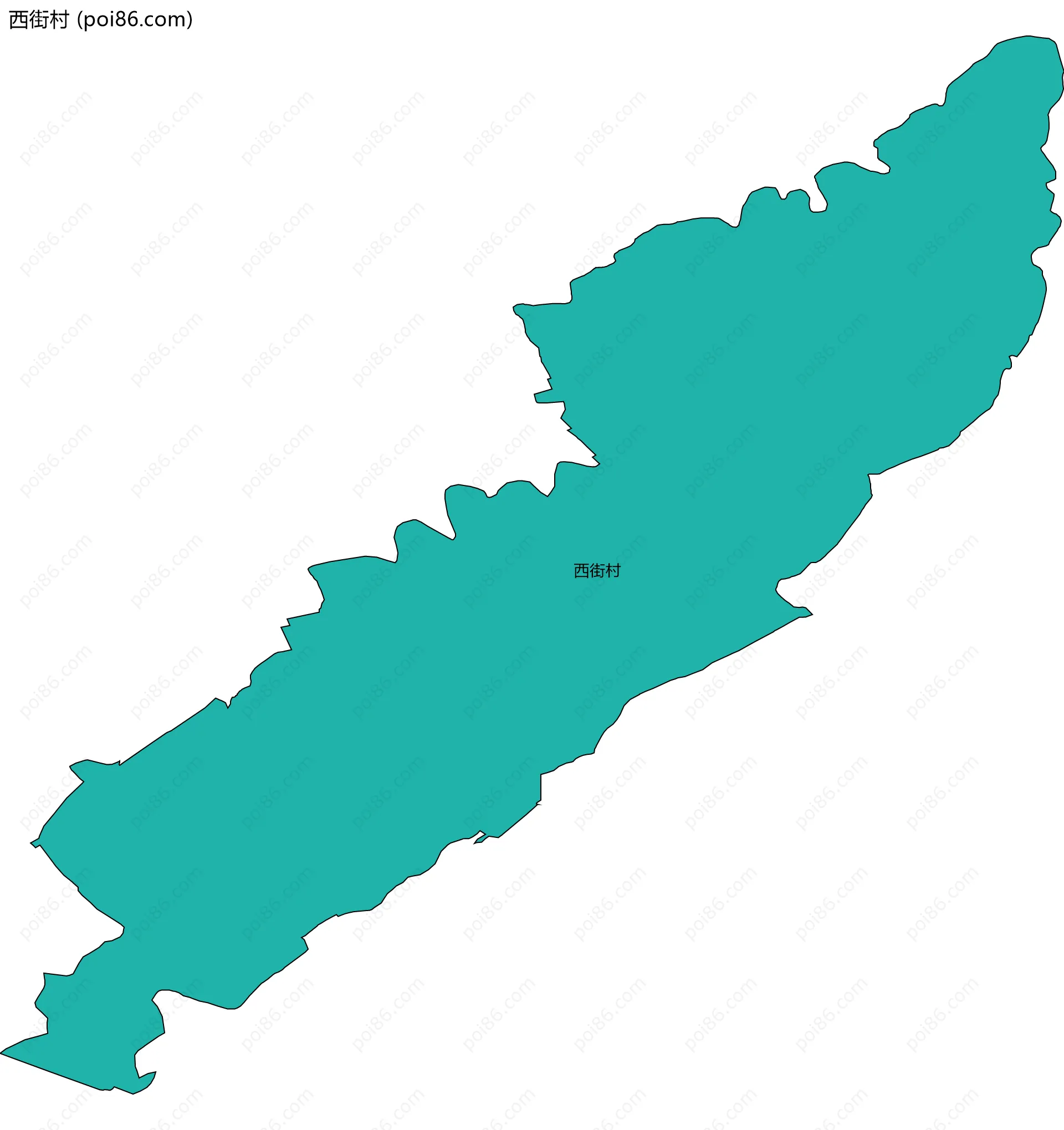 西街村边界地图