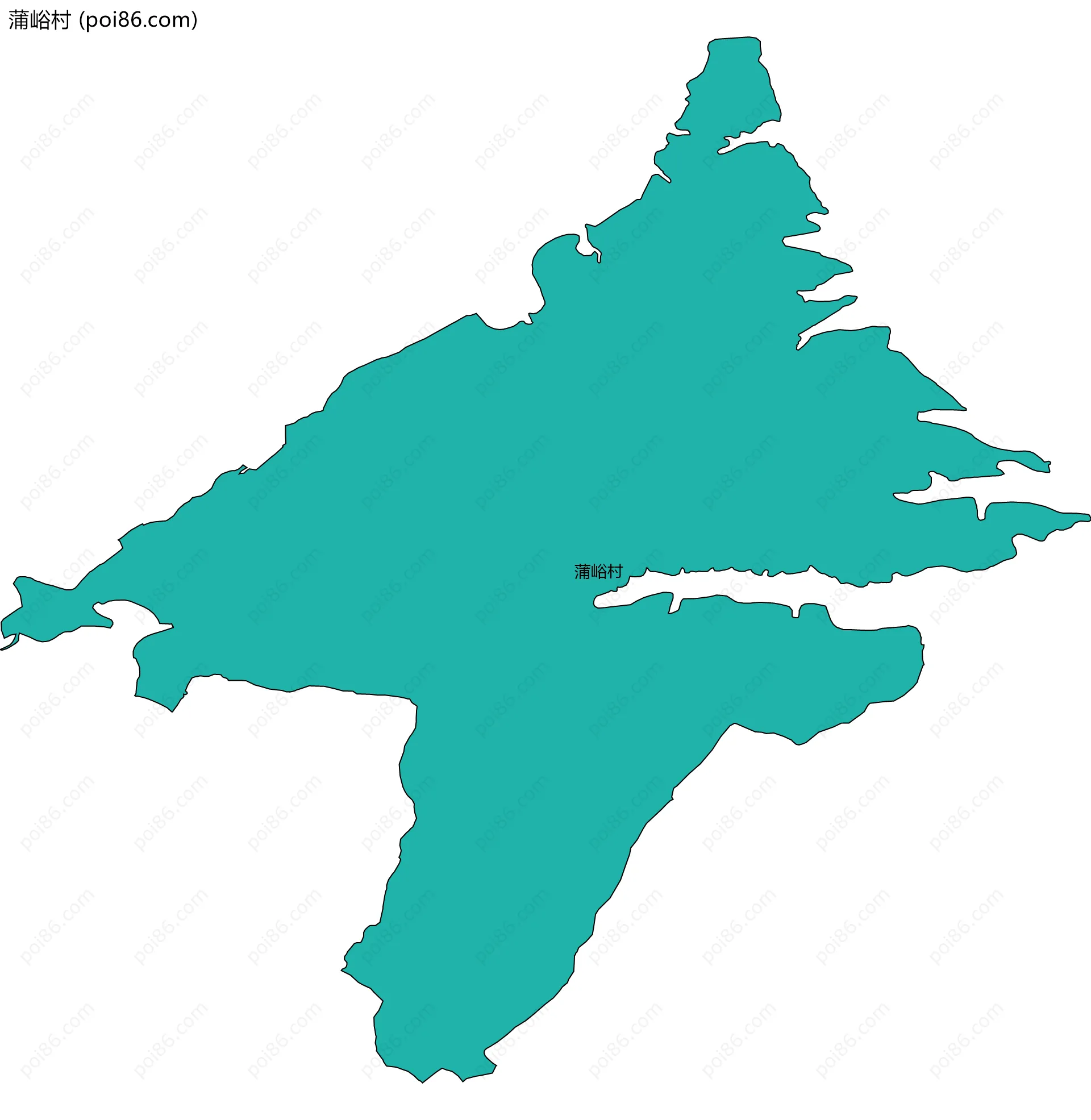 蒲峪村边界地图