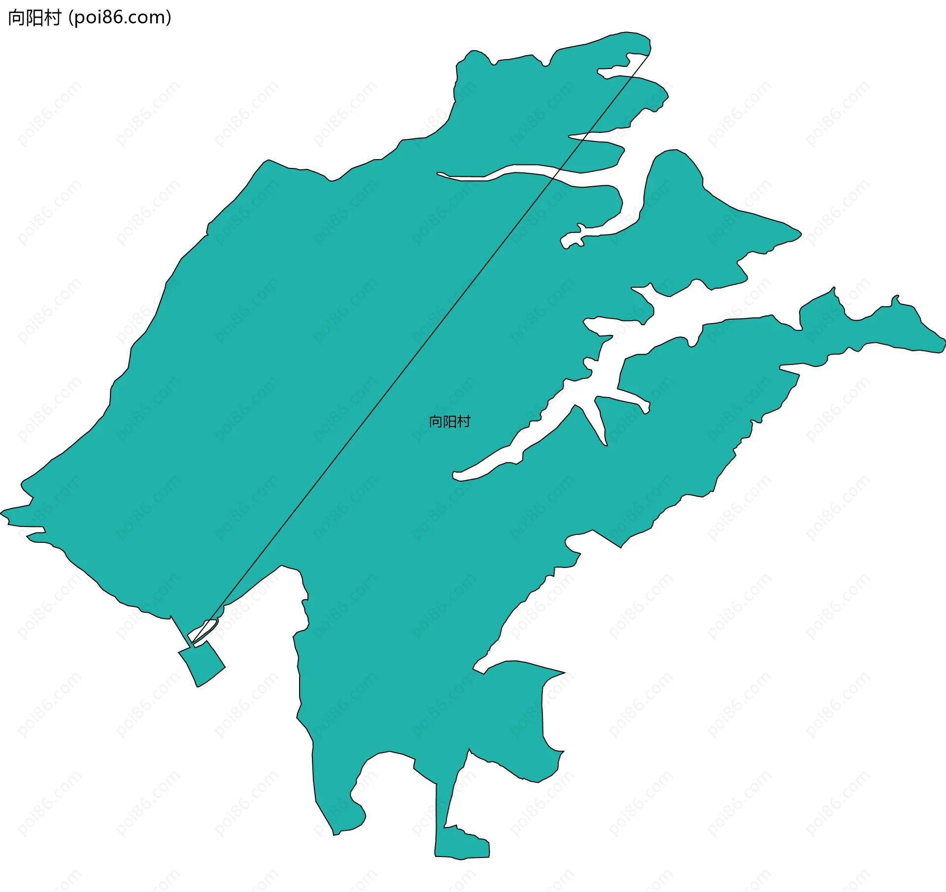 向阳村边界地图