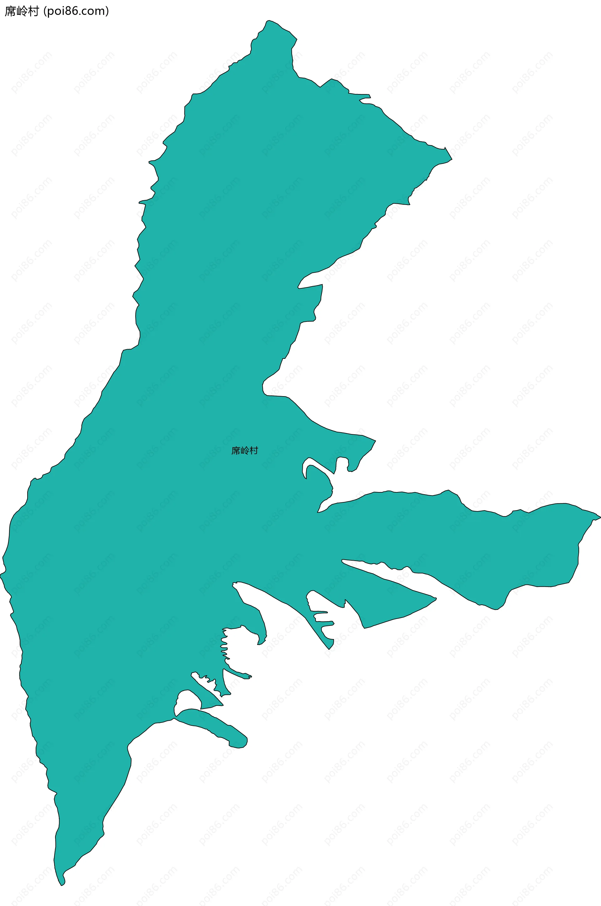 席岭村边界地图