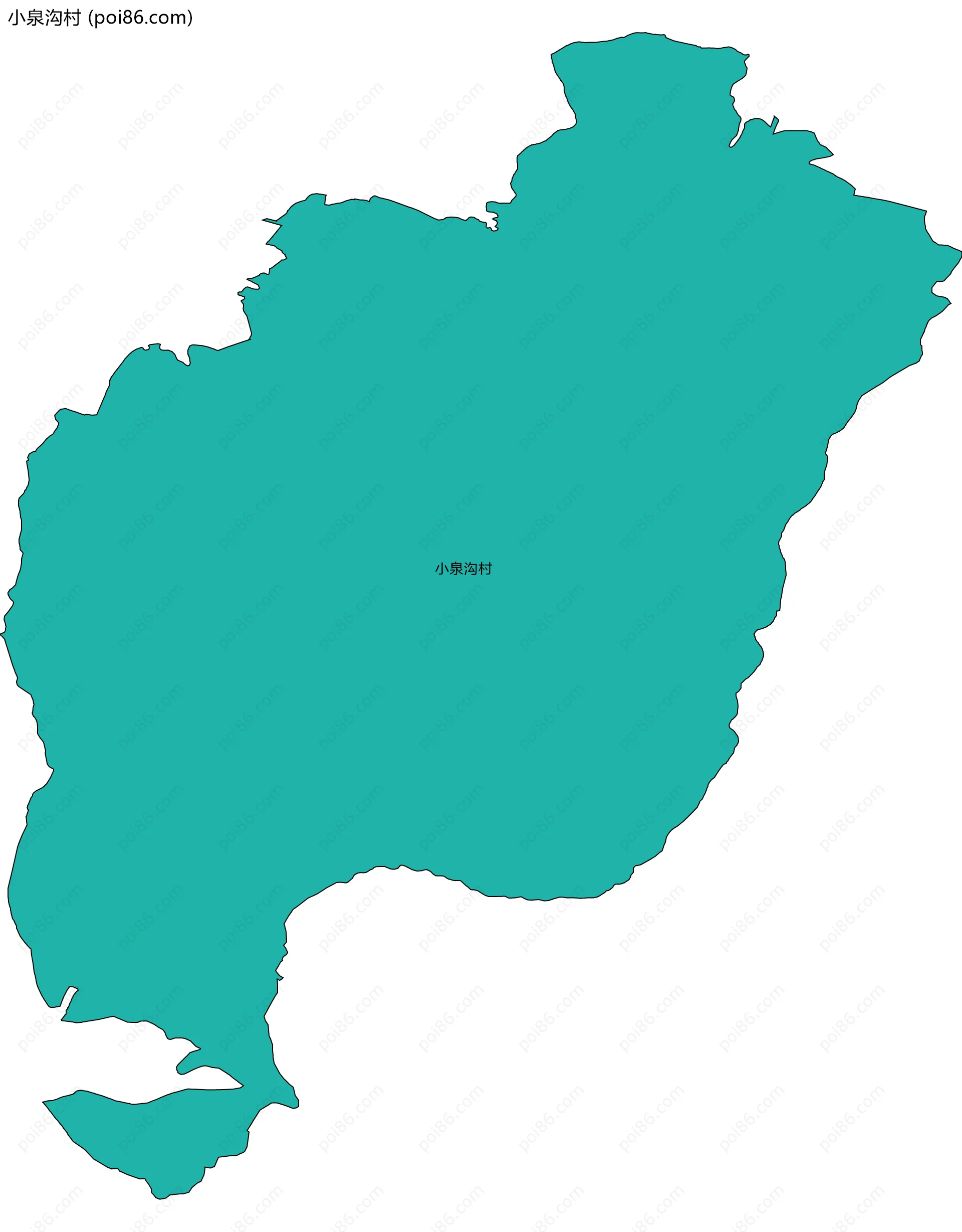 小泉沟村边界地图