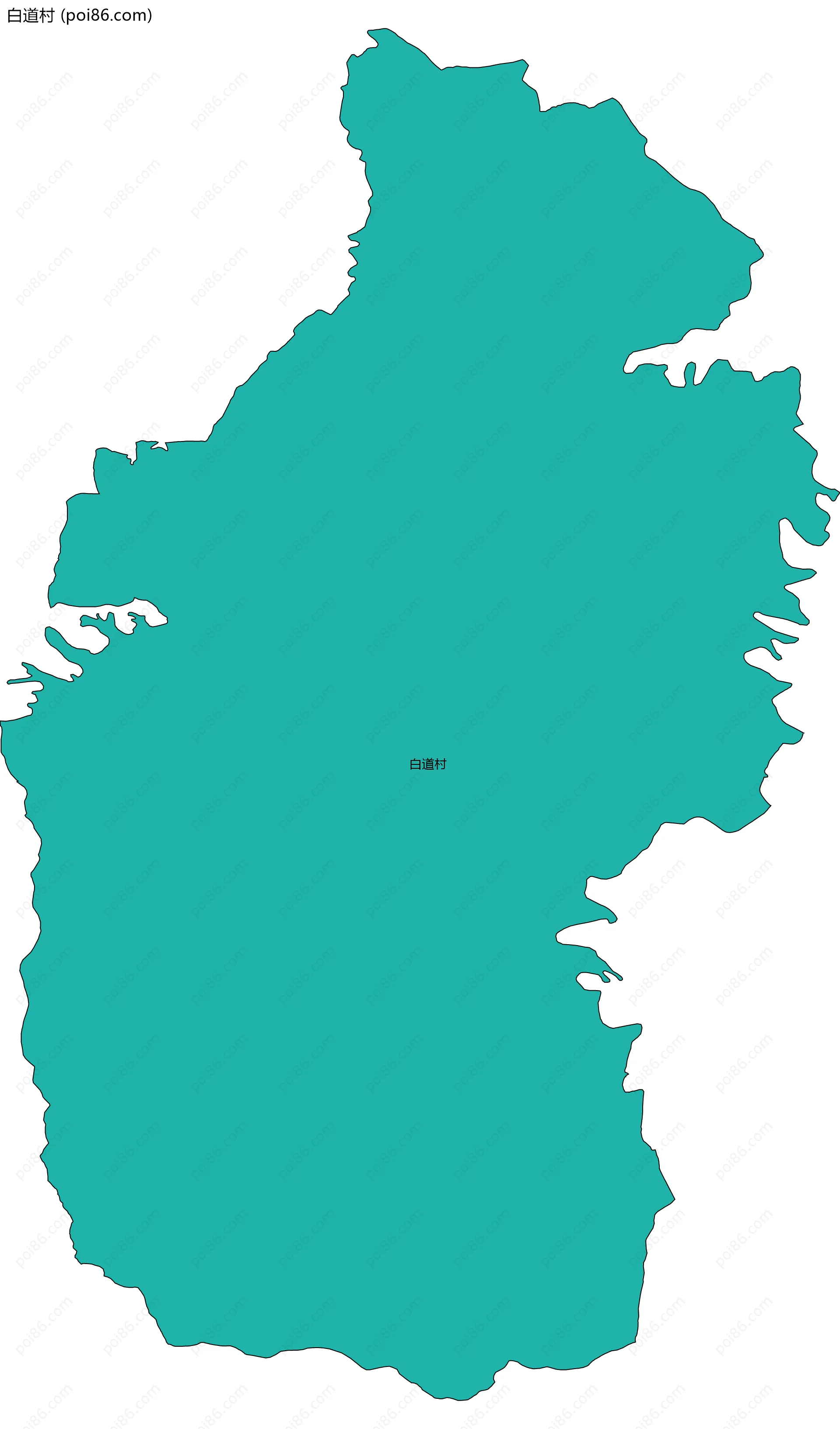 白道村边界地图
