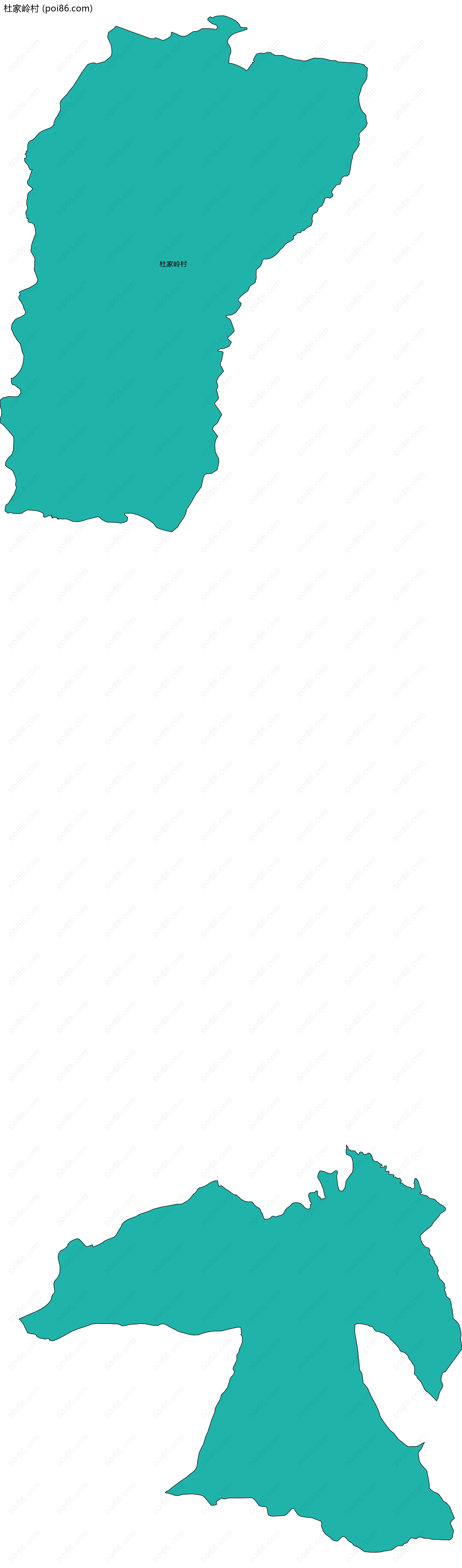 杜家岭村边界地图