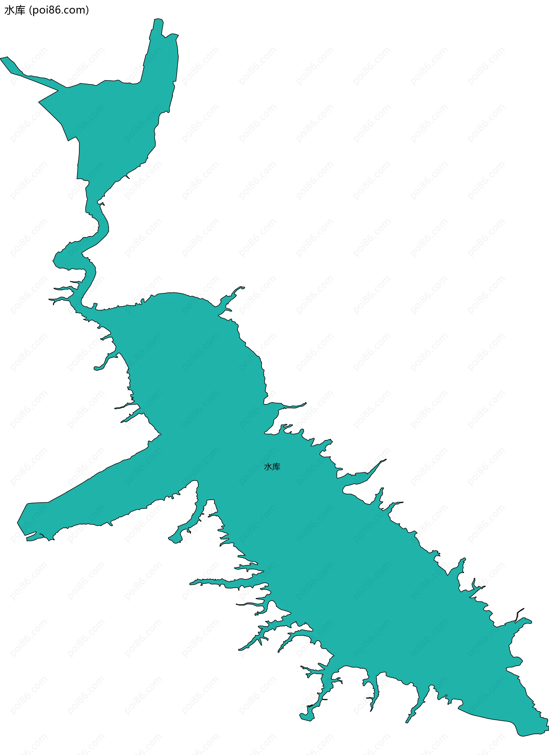 水库边界地图