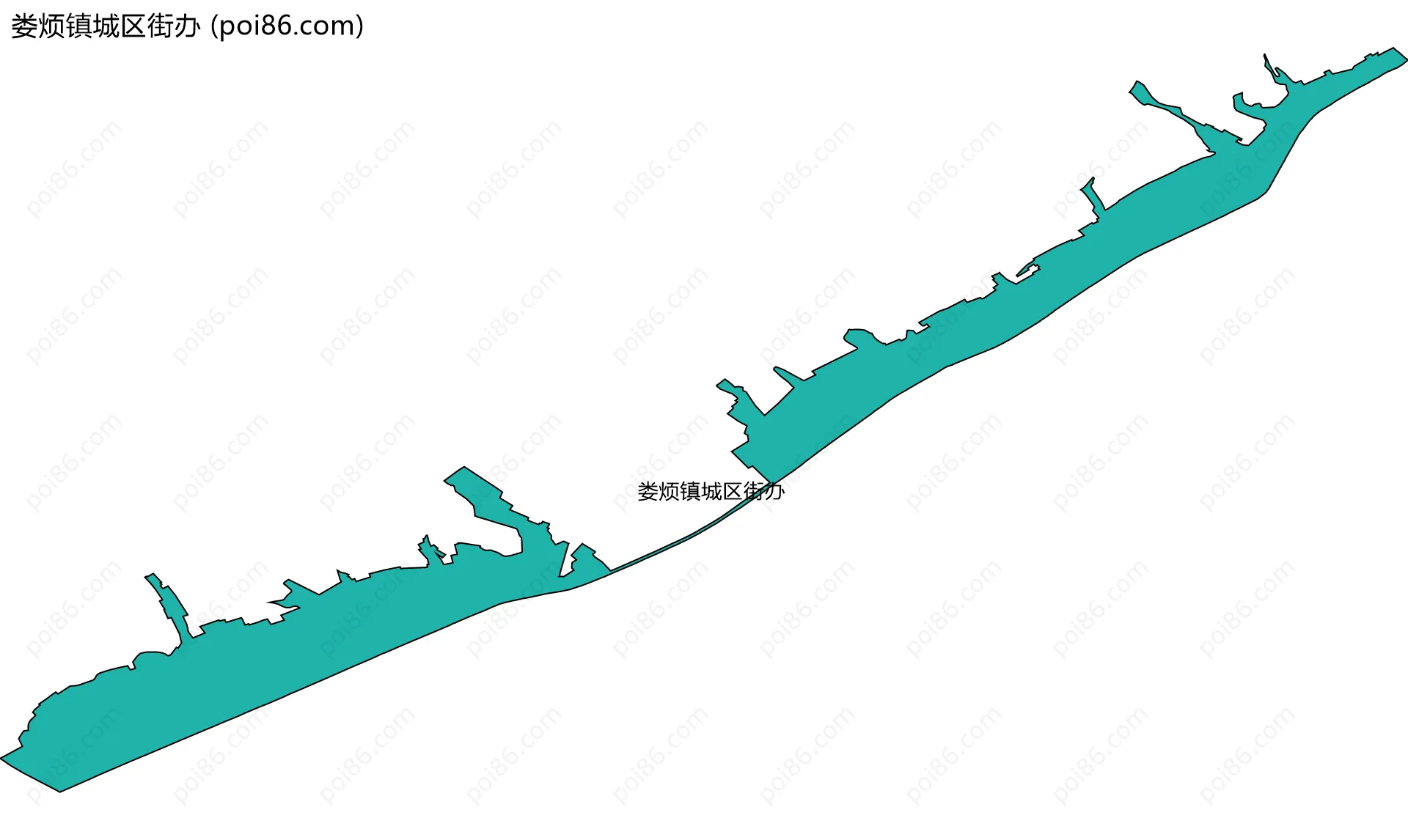 娄烦镇城区街办边界地图