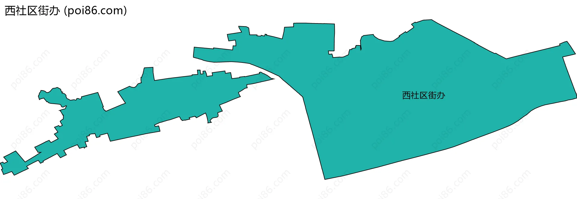 西社区街办边界地图